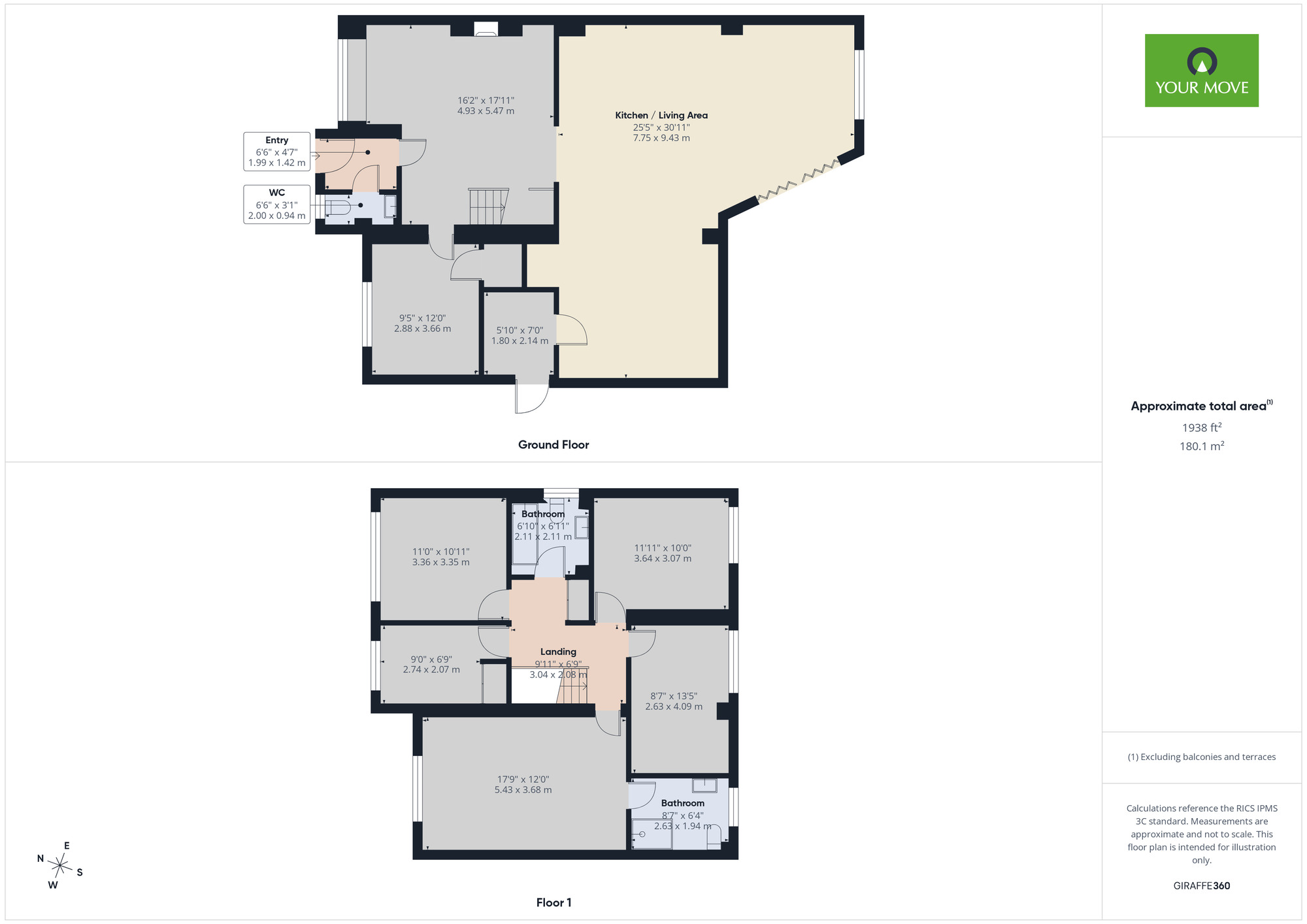 Floorplan of 5 bedroom Detached House to rent, Longmead Avenue, Great Baddow, Essex, CM2
