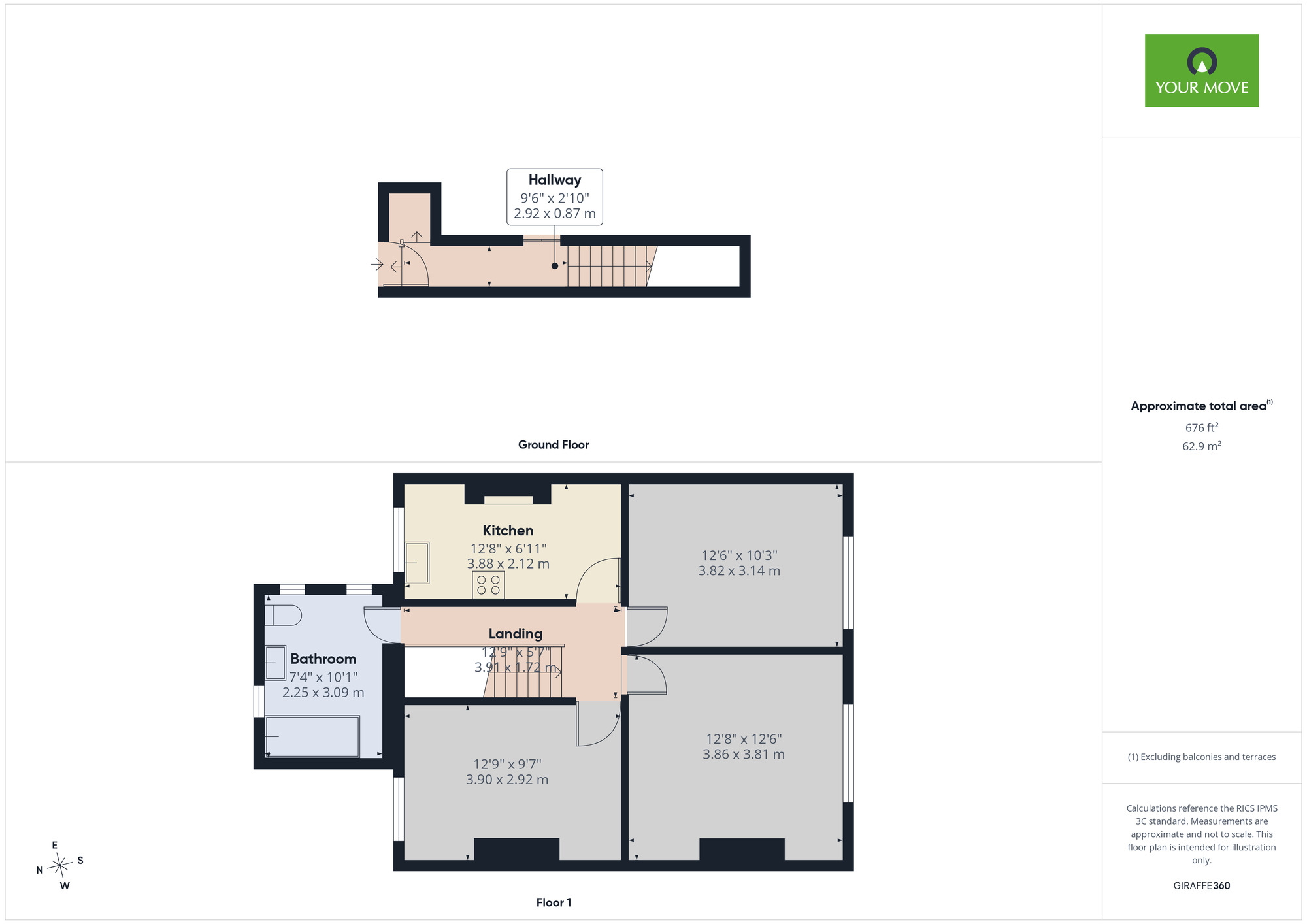 Floorplan of 2 bedroom Flat to rent, Hornchurch Road, Hornchurch, RM11