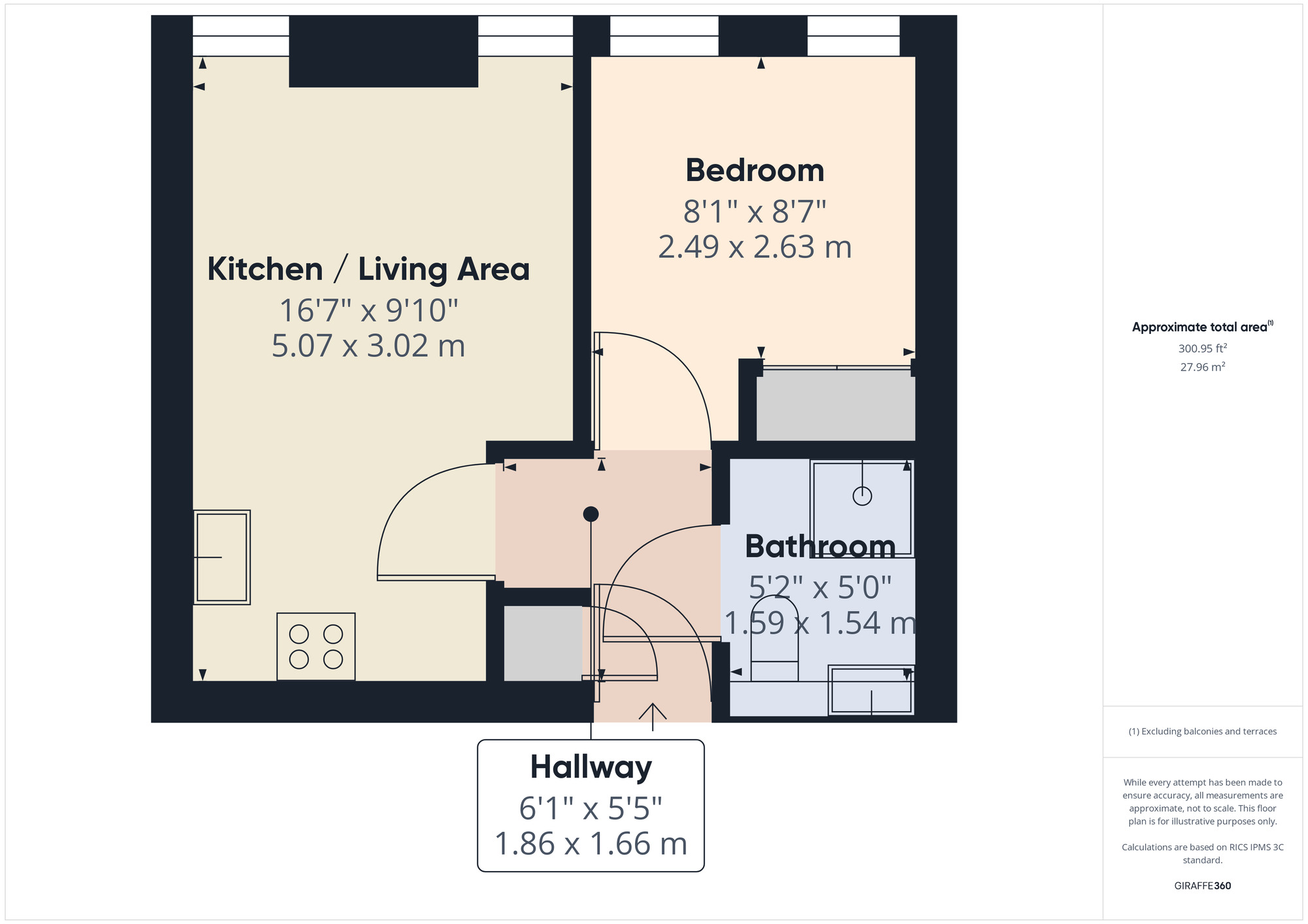 Floorplan of 1 bedroom Flat for sale, Mercury Gardens, Romford, RM1