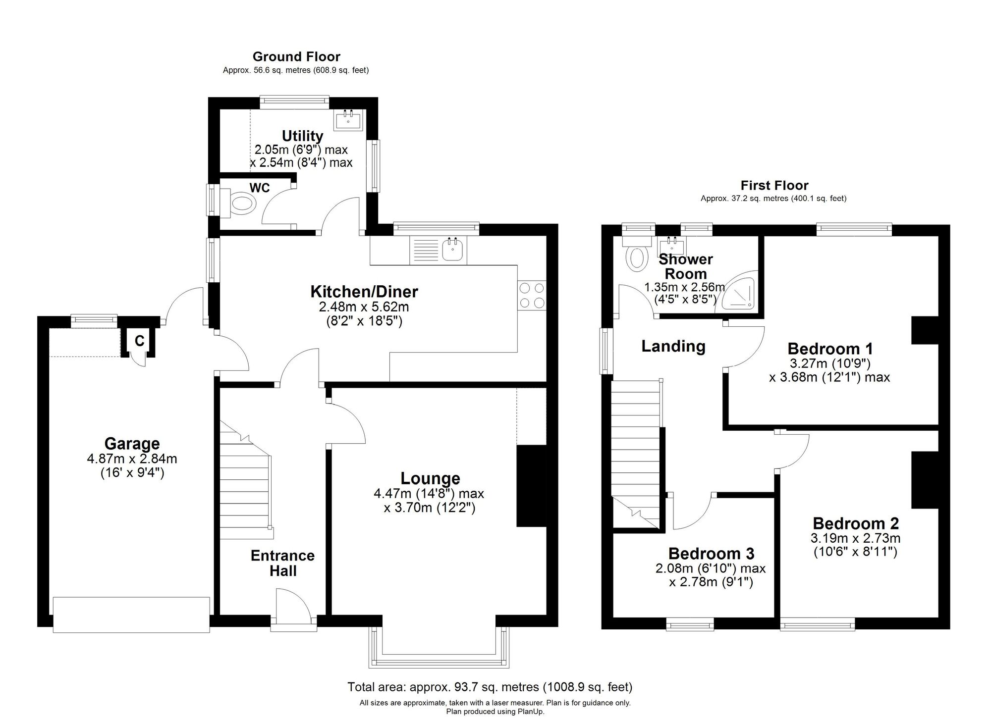 Floorplan of 3 bedroom Link Detached House to rent, Stewartsfield, Rowlands Gill, Tyne And Wear, NE39