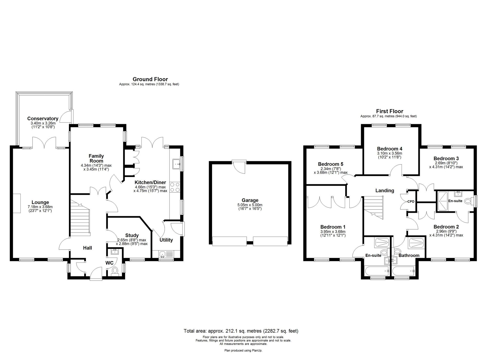 Floorplan of 5 bedroom Detached House for sale, Gill Burn, Rowlands Gill, Tyne and Wear, NE39