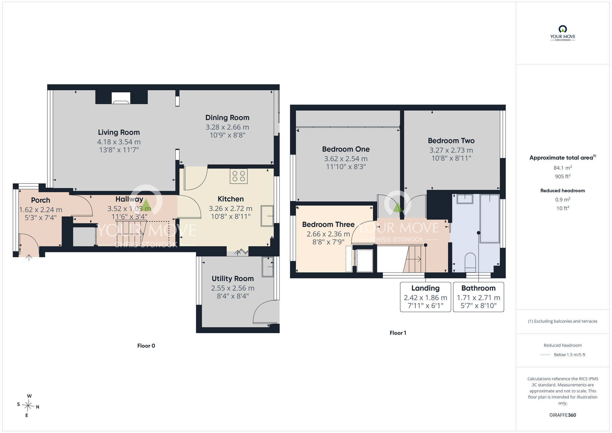 Floorplan of 3 bedroom Semi Detached House for sale, Bryans Leap, Burnopfield, Durham, NE16