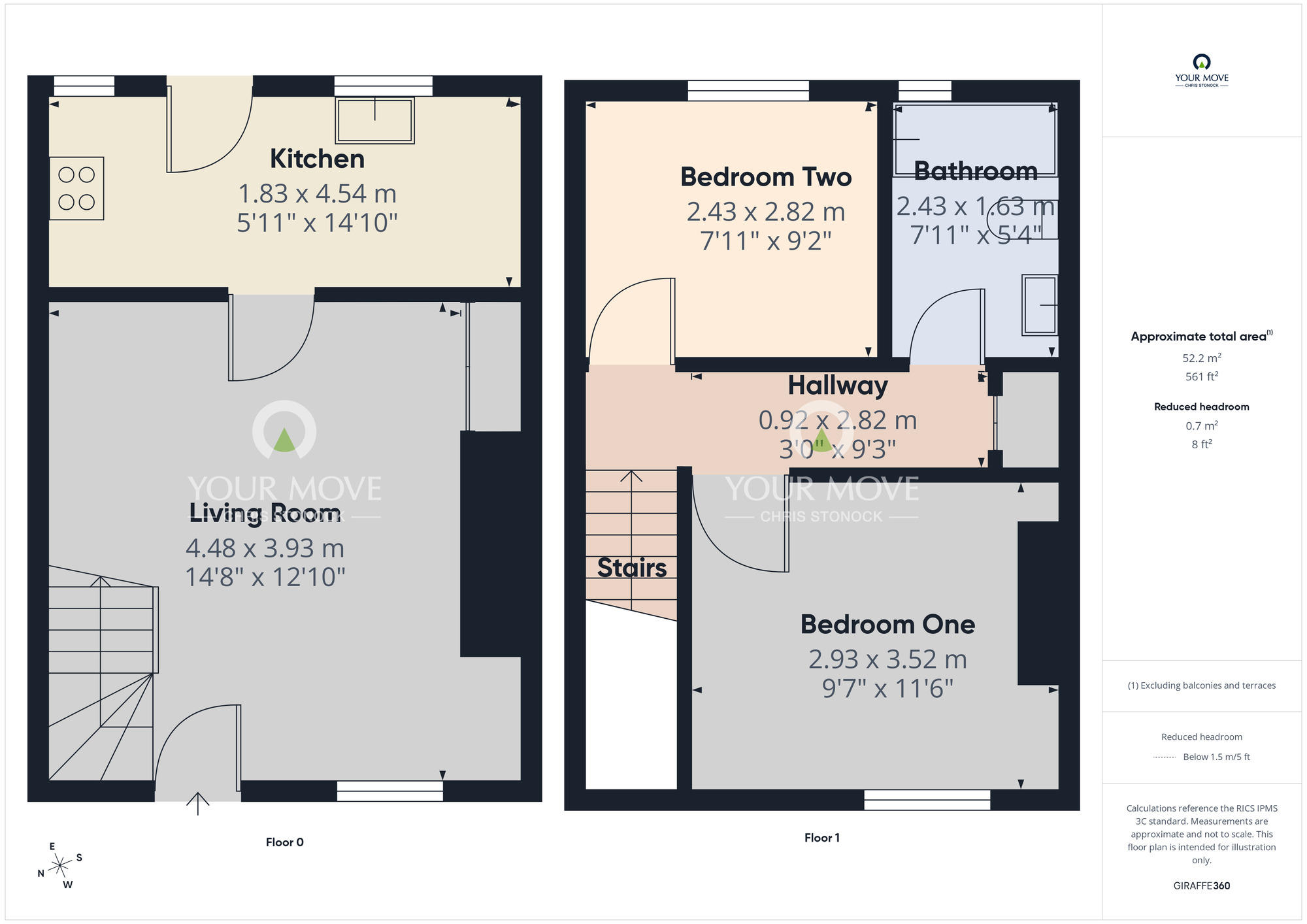 Floorplan of 2 bedroom Mid Terrace House to rent, Forth Street, Chopwell, Tyne and Wear, NE17