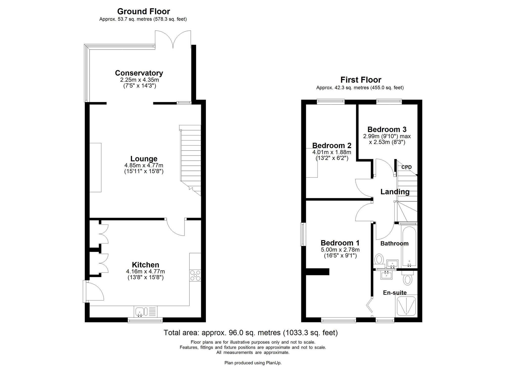 Floorplan of 3 bedroom End Terrace House for sale, Beech Grove, Blackhall Mill, Newcastle upon Tyne, NE17