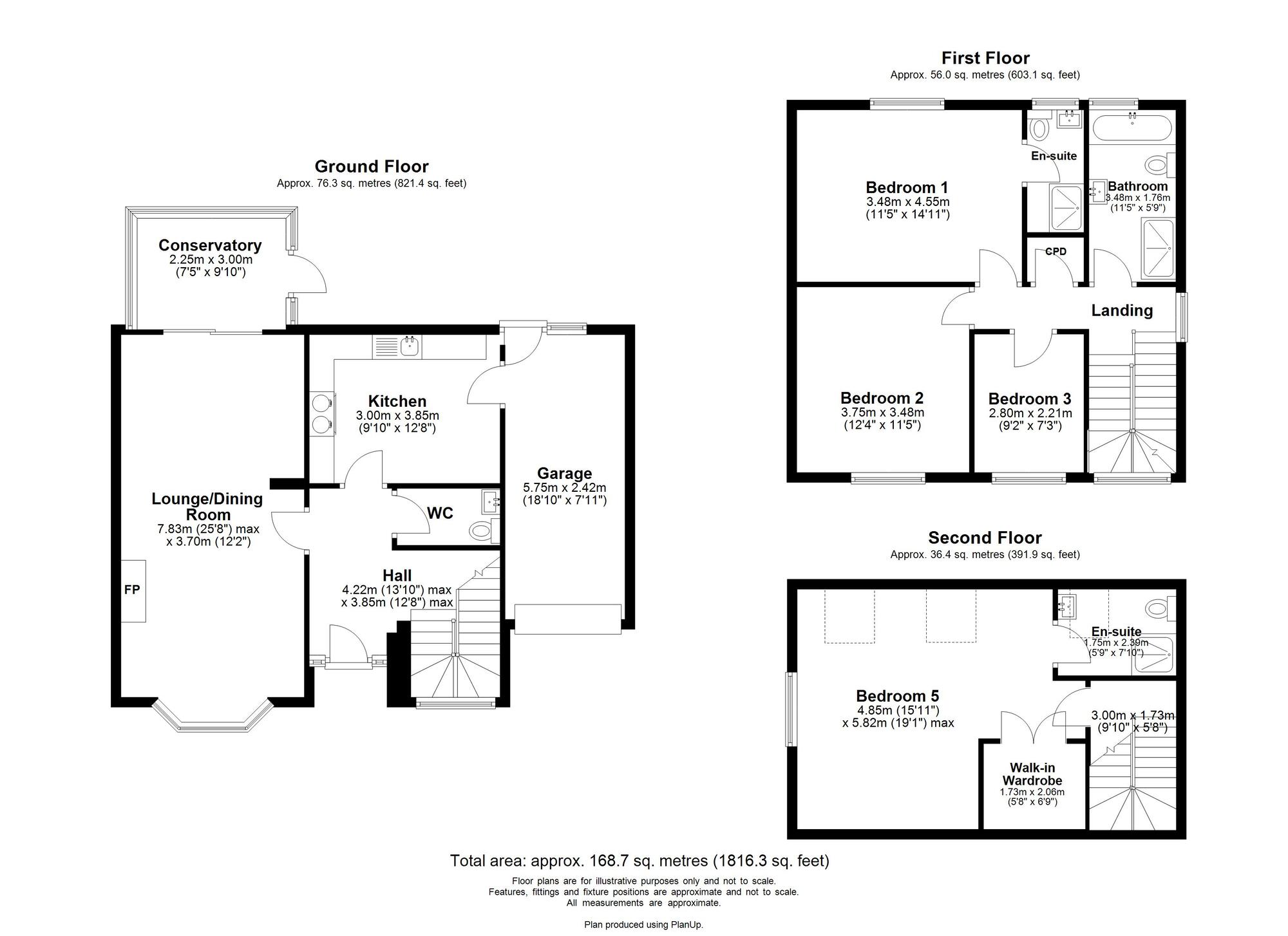 Floorplan of 4 bedroom Link Detached House for sale, Smailes Lane, Rowlands Gill, Tyne and Wear, NE39