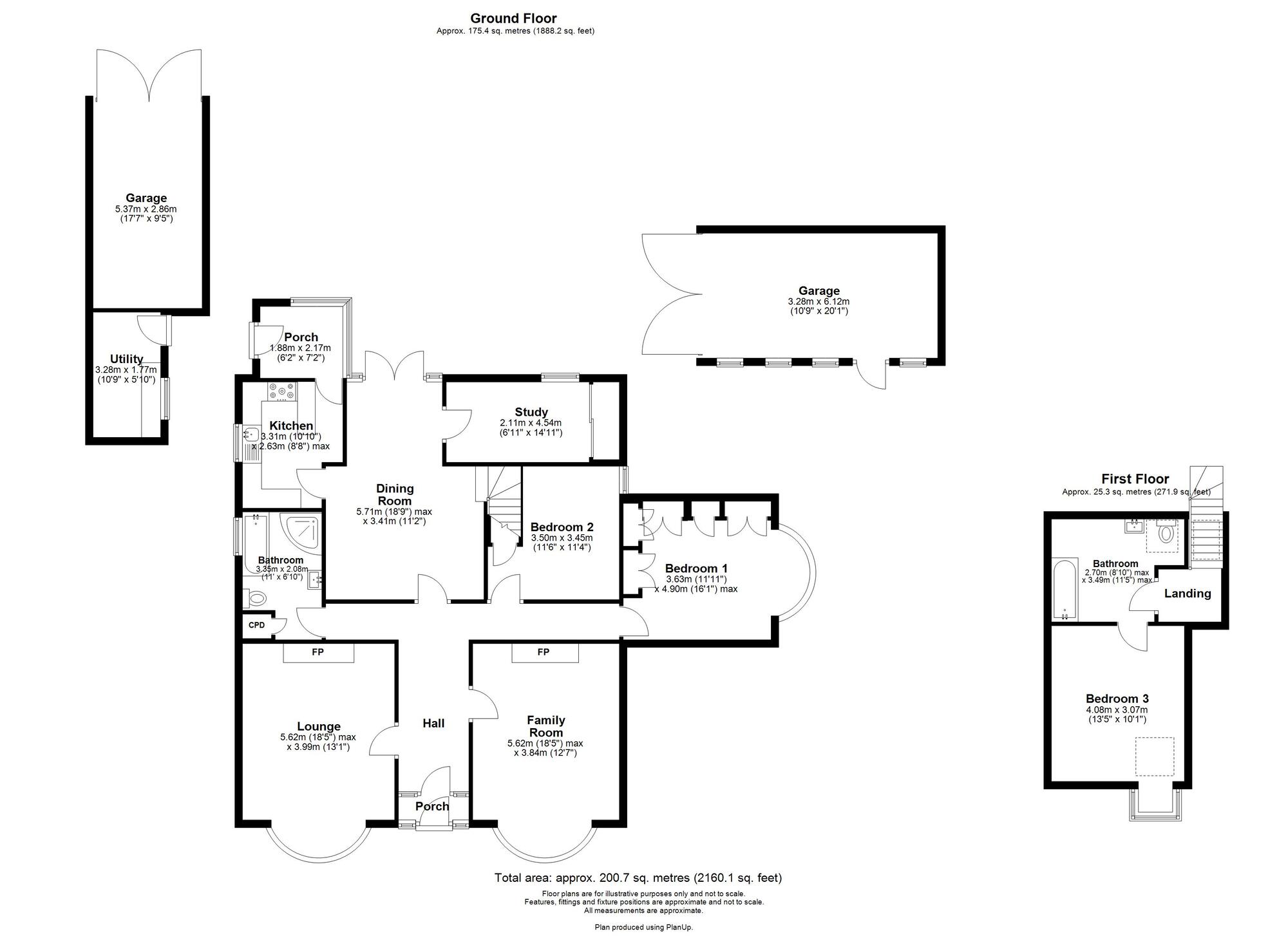 Floorplan of 4 bedroom Detached Bungalow for sale, Station Road, Rowlands Gill, Tyne and Wear, NE39