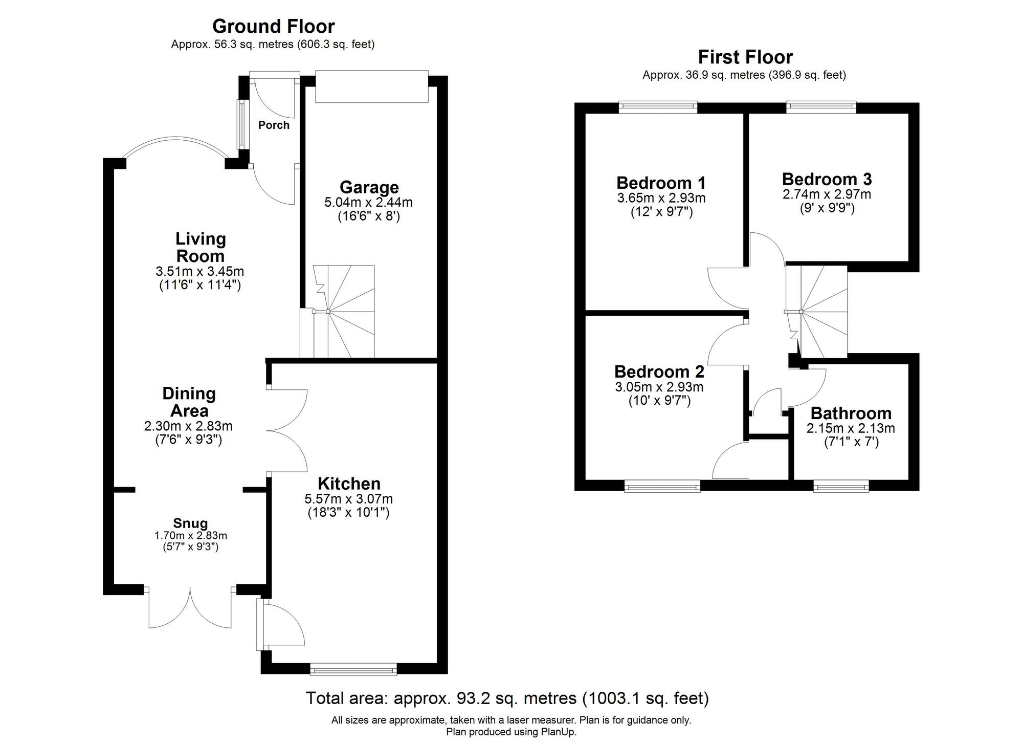 Floorplan of 3 bedroom Semi Detached House for sale, Spen Burn, High Spen, Rowlands Gill, NE39