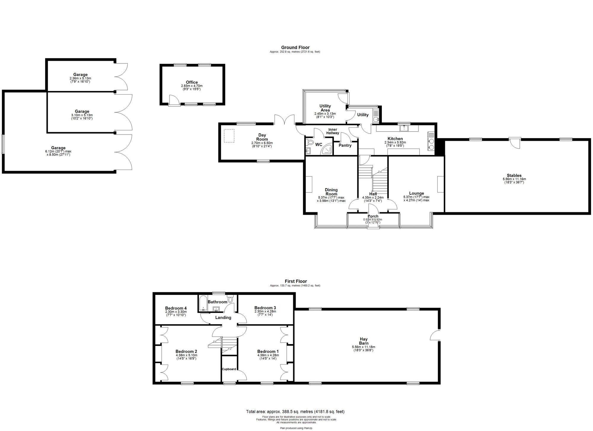 Floorplan of 4 bedroom Detached House for sale, High Friarside Farm House, Burnopfield, Durham, NE16