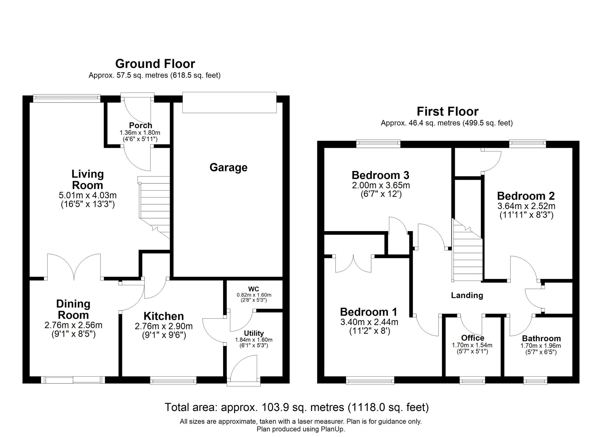 Floorplan of 3 bedroom Detached House for sale, Cowell Grove, Highfield, Rowlands Gill, NE39