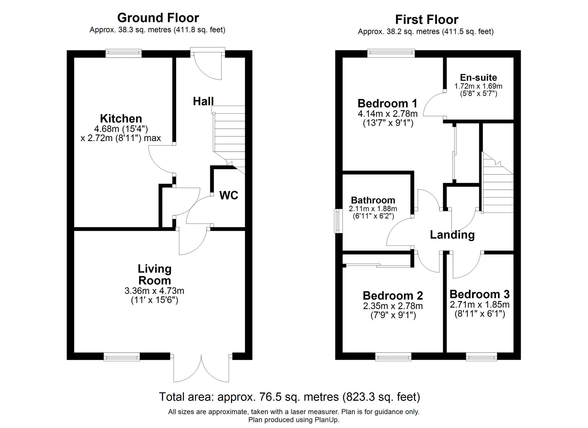 Floorplan of 3 bedroom Semi Detached House for sale, Dobson Close, High Spen, Tyne and Wear, NE39