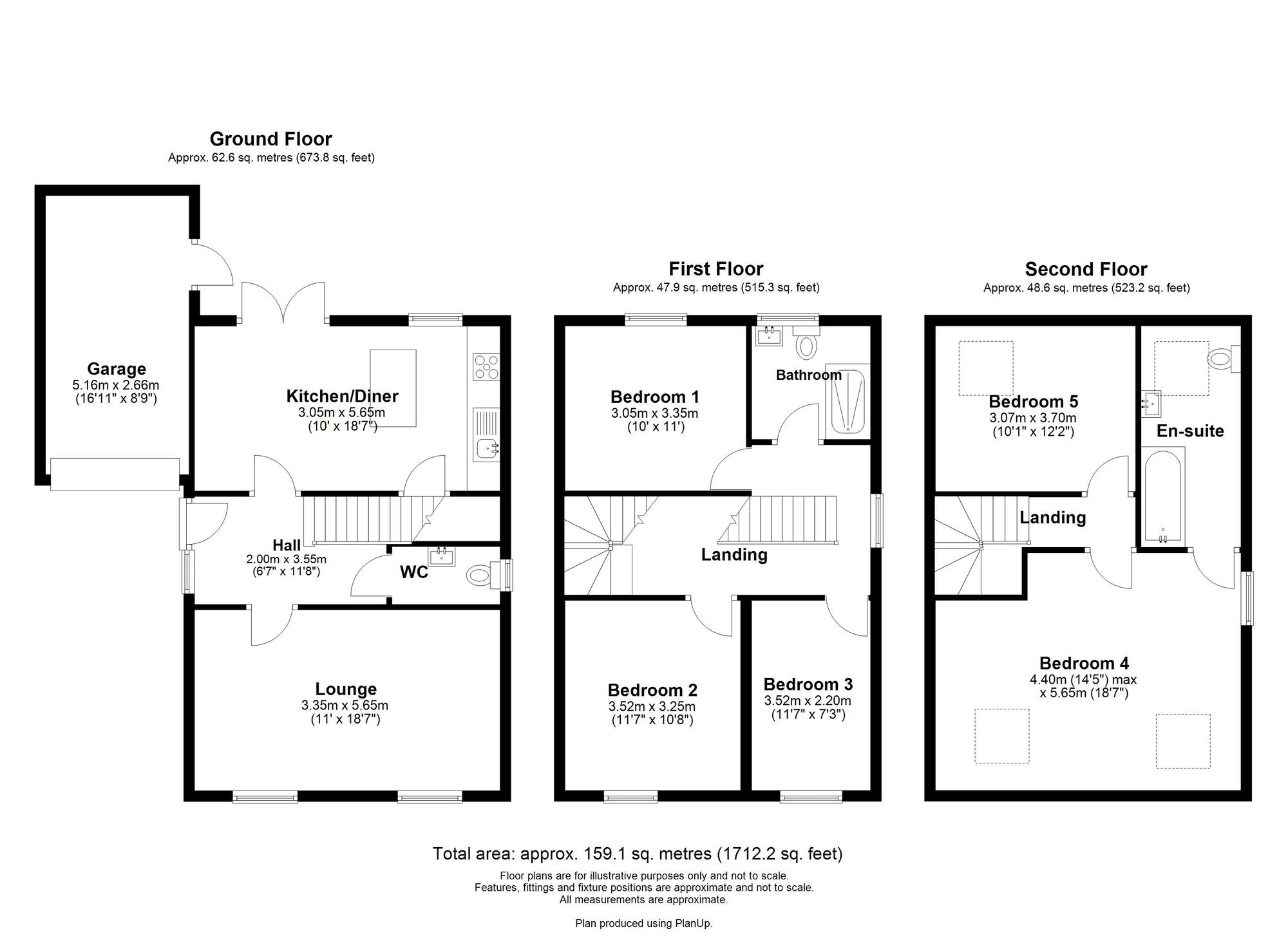 Floorplan of 5 bedroom Detached House for sale, Strothers Road, High Spen, Tyne and Wear, NE39