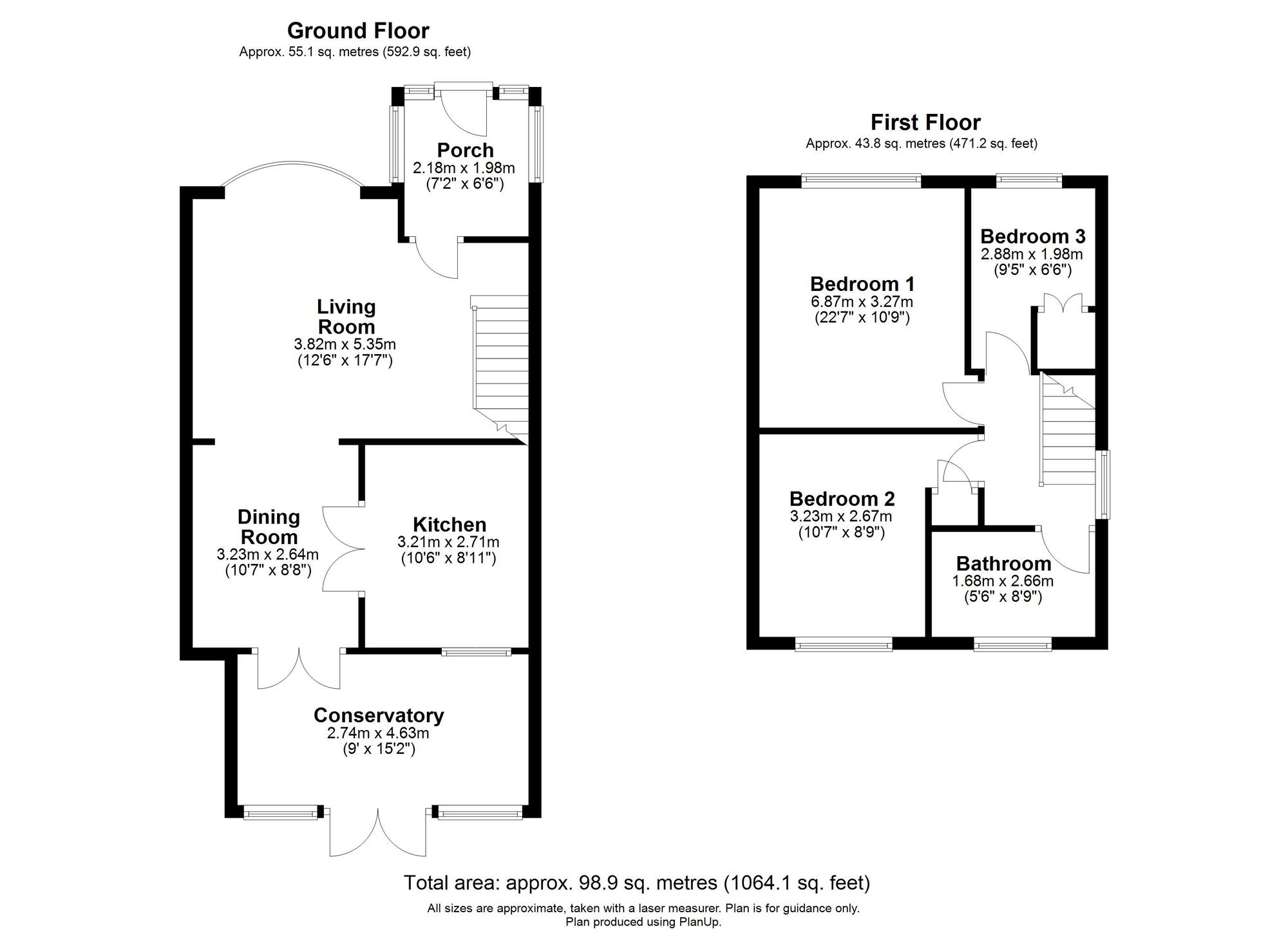 Floorplan of 3 bedroom Semi Detached House for sale, Sherburn Park Drive, Rowlands Gill, Tyne and Wear, NE39