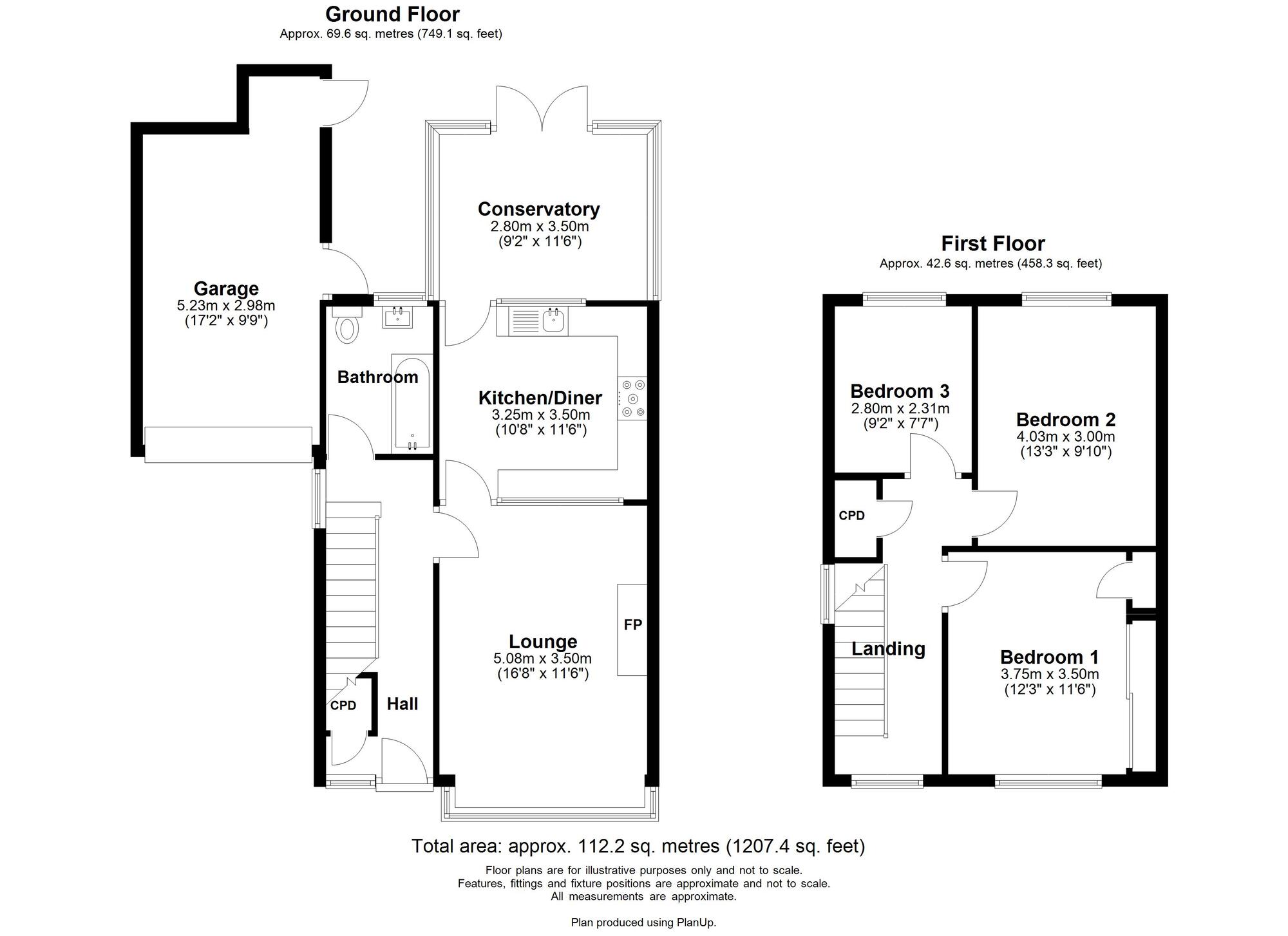Floorplan of 3 bedroom Semi Detached House for sale, Lockhaugh Road, Rowlands Gill, Tyne and Wear, NE39