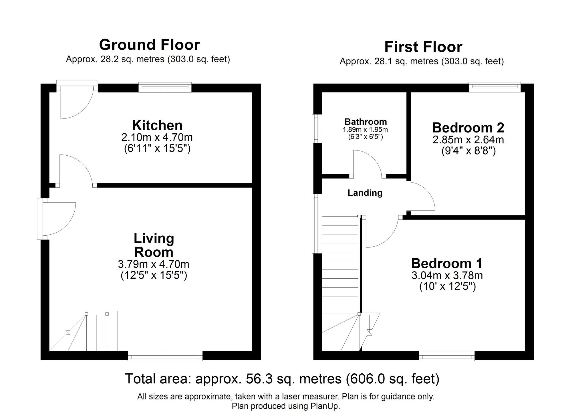 Floorplan of 2 bedroom Semi Detached House to rent, Dene Avenue, Rowlands Gill, Tyne and Wear, NE39