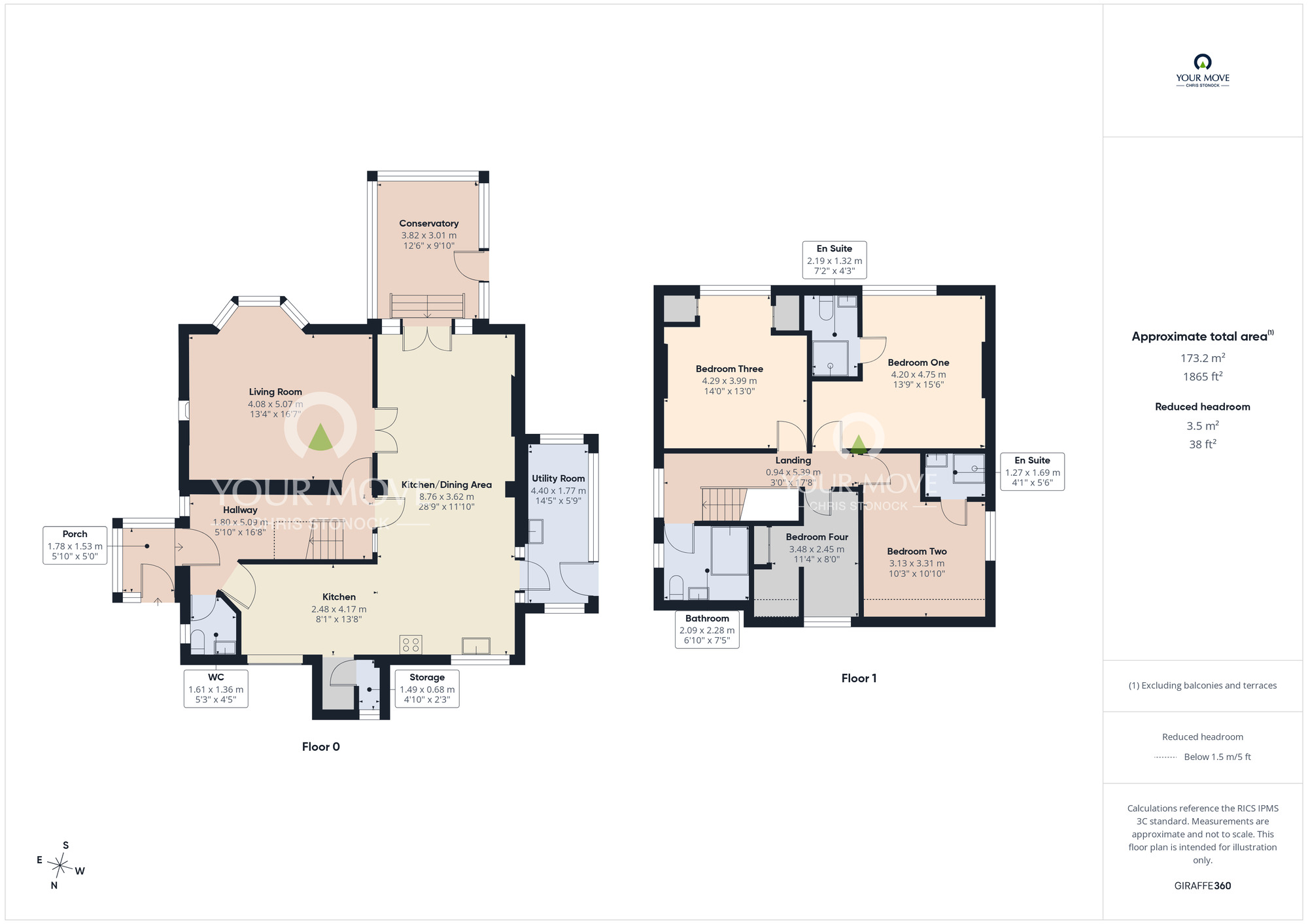 Floorplan of 4 bedroom Detached House for sale, Strathmore Road, Rowlands Gill, Tyne and Wear, NE39
