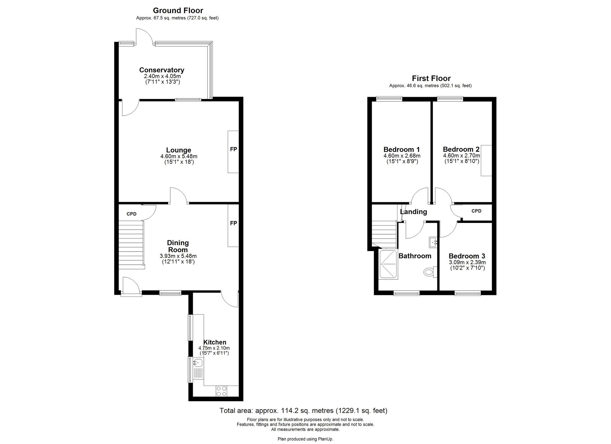 Floorplan of 3 bedroom Mid Terrace House for sale, Alexandra Street, Victoria Garesfield, Tyne and Wear, NE39