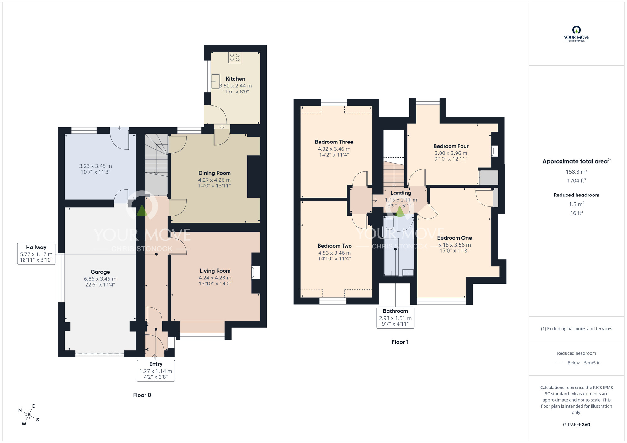 Floorplan of 4 bedroom End Terrace House for sale, Victoria Terrace, Highfield, Tyne and Wear, NE39