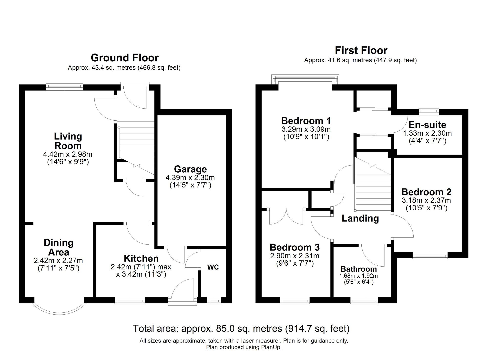 Floorplan of 3 bedroom Semi Detached House for sale, Mulberry Grove, Hobson, Durham, NE16