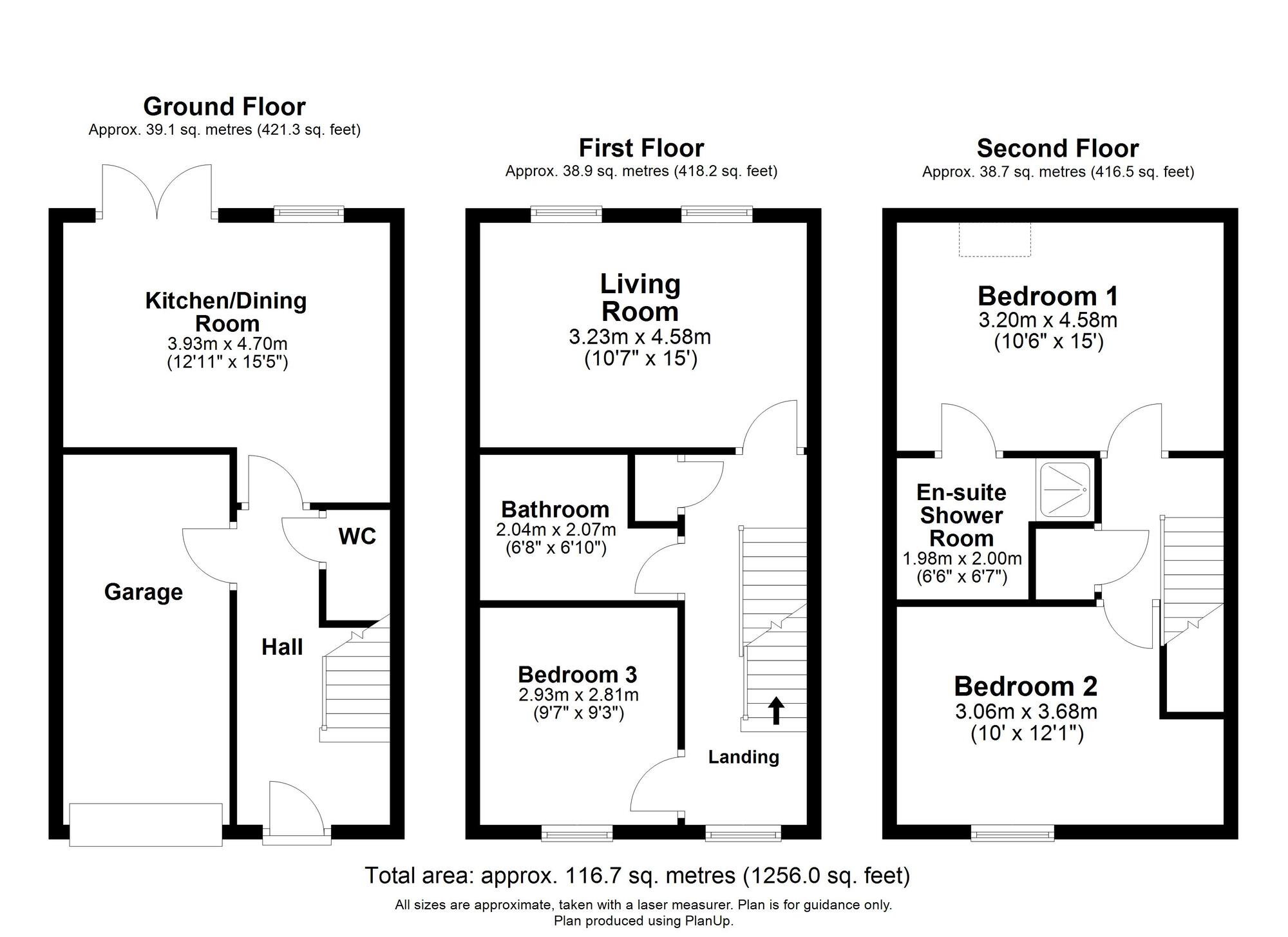 Floorplan of 3 bedroom Mid Terrace House for sale, Dobson Close, High Spen, Tyne and Wear, NE39
