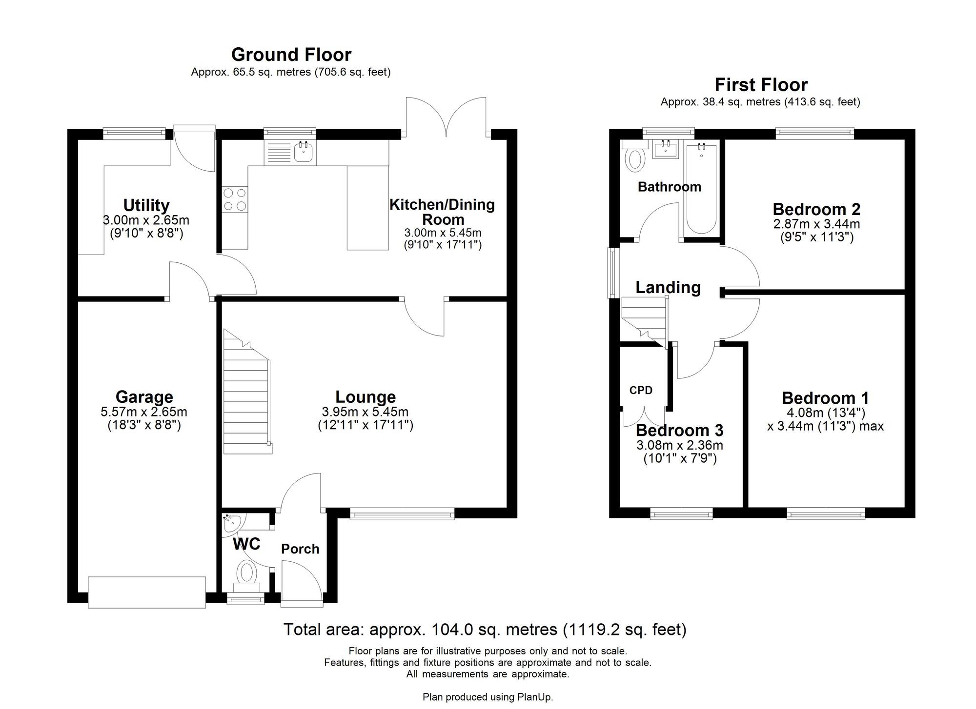 Floorplan of 3 bedroom Semi Detached House for sale, Glencoe Rise, Highfield, Tyne and Wear, NE39