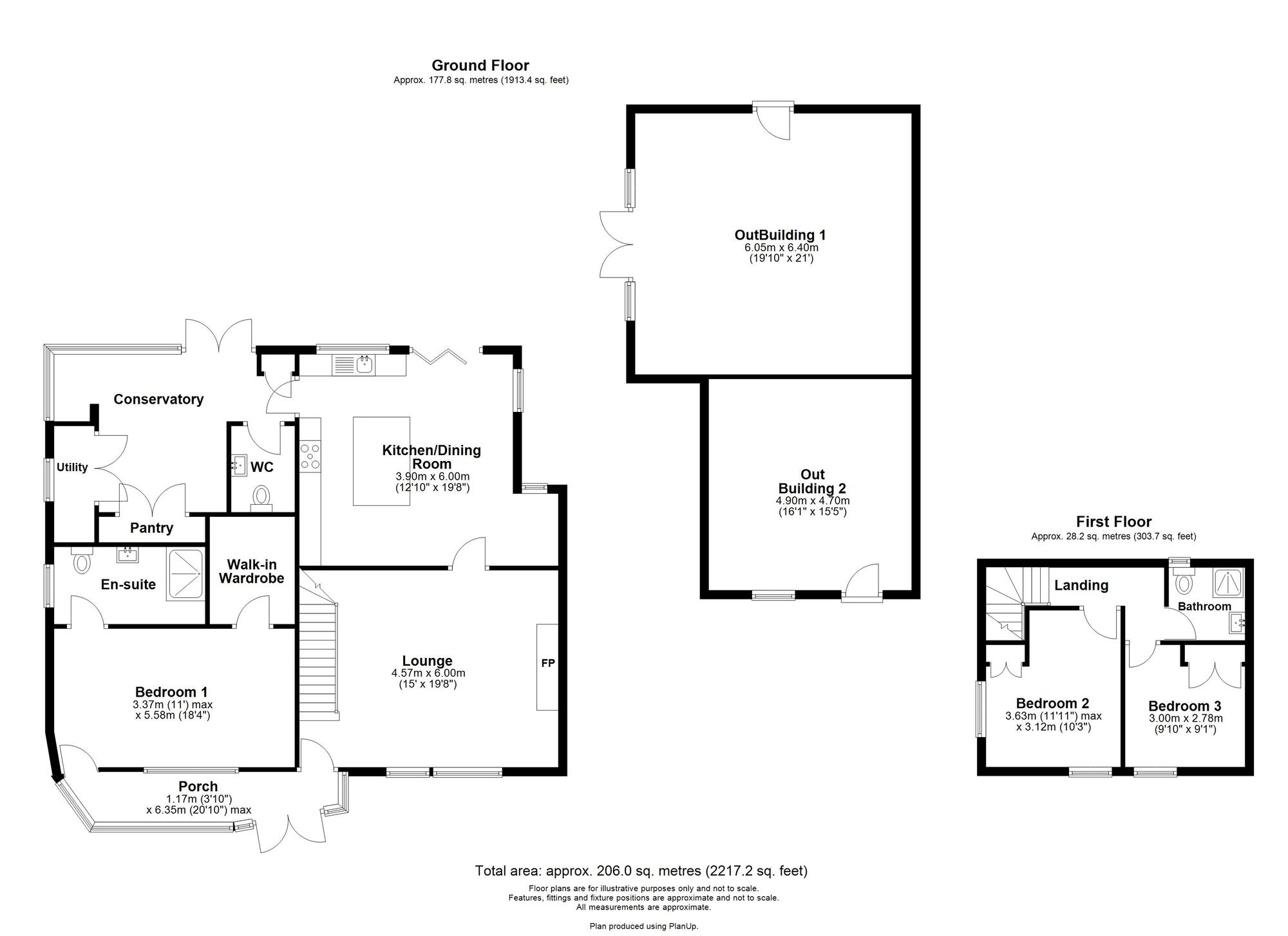 Floorplan of 3 bedroom Semi Detached House for sale, Busty Bank, Burnopfield, Durham, NE16