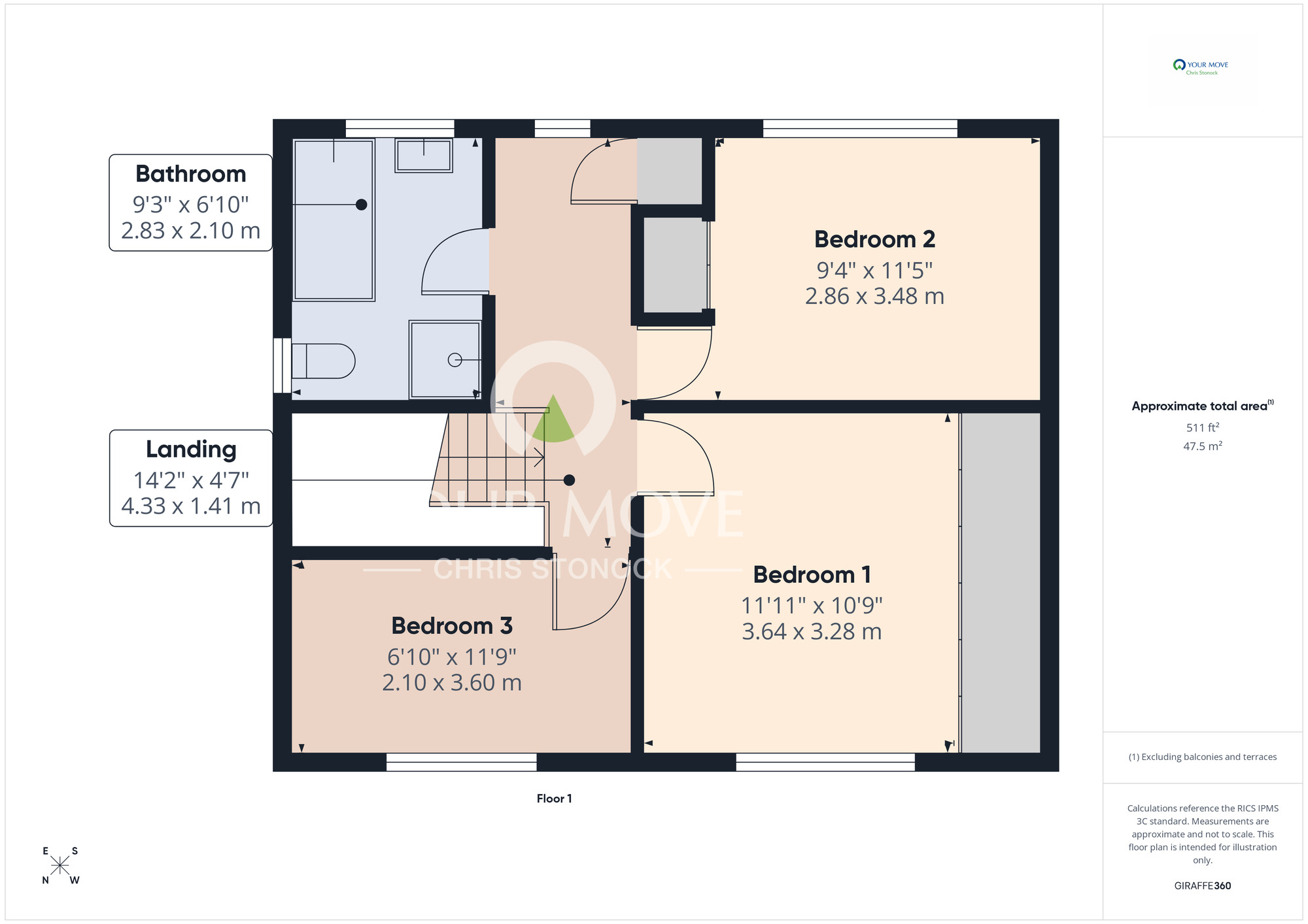 Floorplan of 3 bedroom Detached House for sale, Consett Road, Lobley Hill, Gateshead, NE11