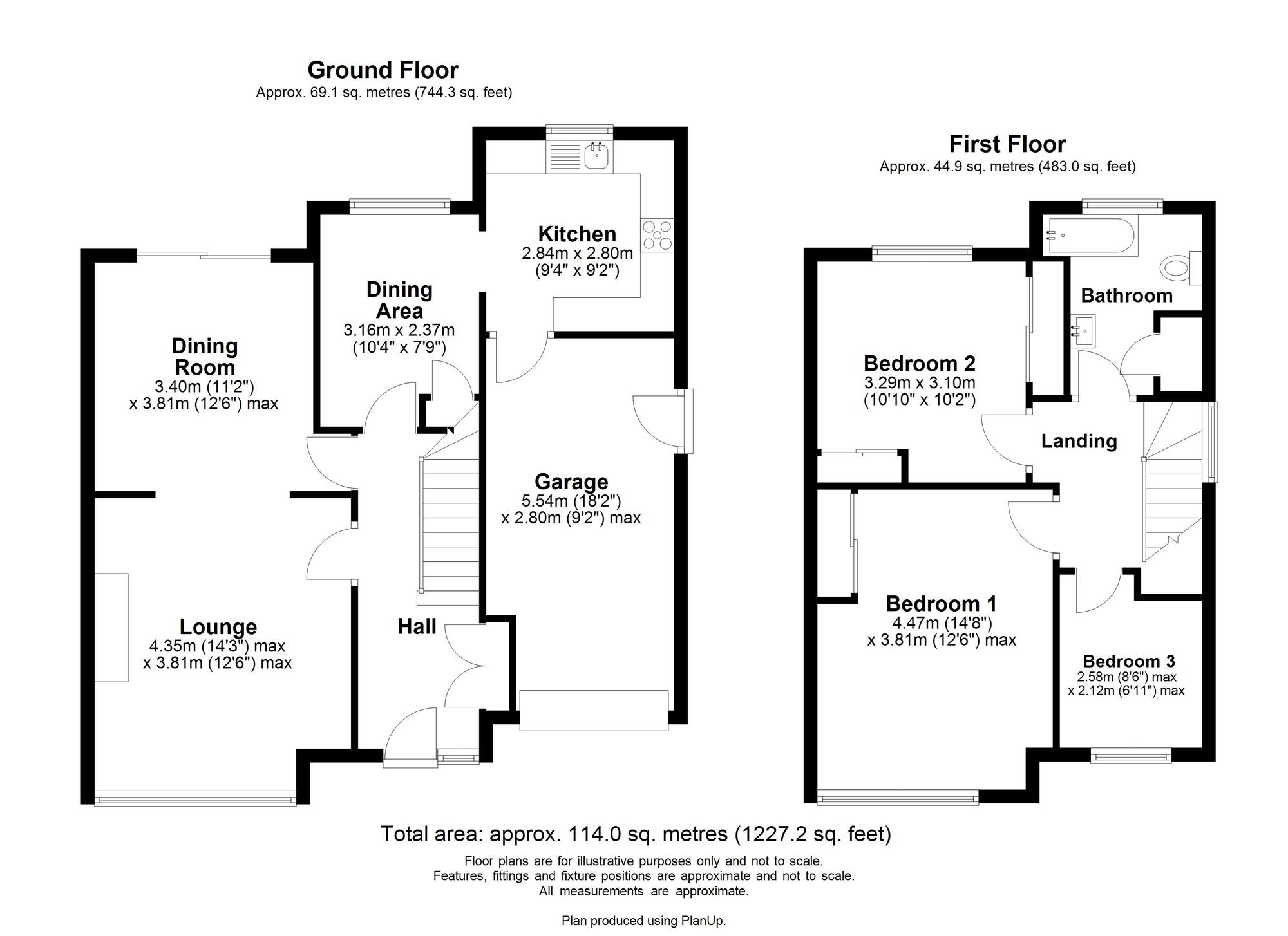 Floorplan of 3 bedroom Semi Detached House for sale, Friarside Crescent, Rowlands Gill, Tyne and Wear, NE39
