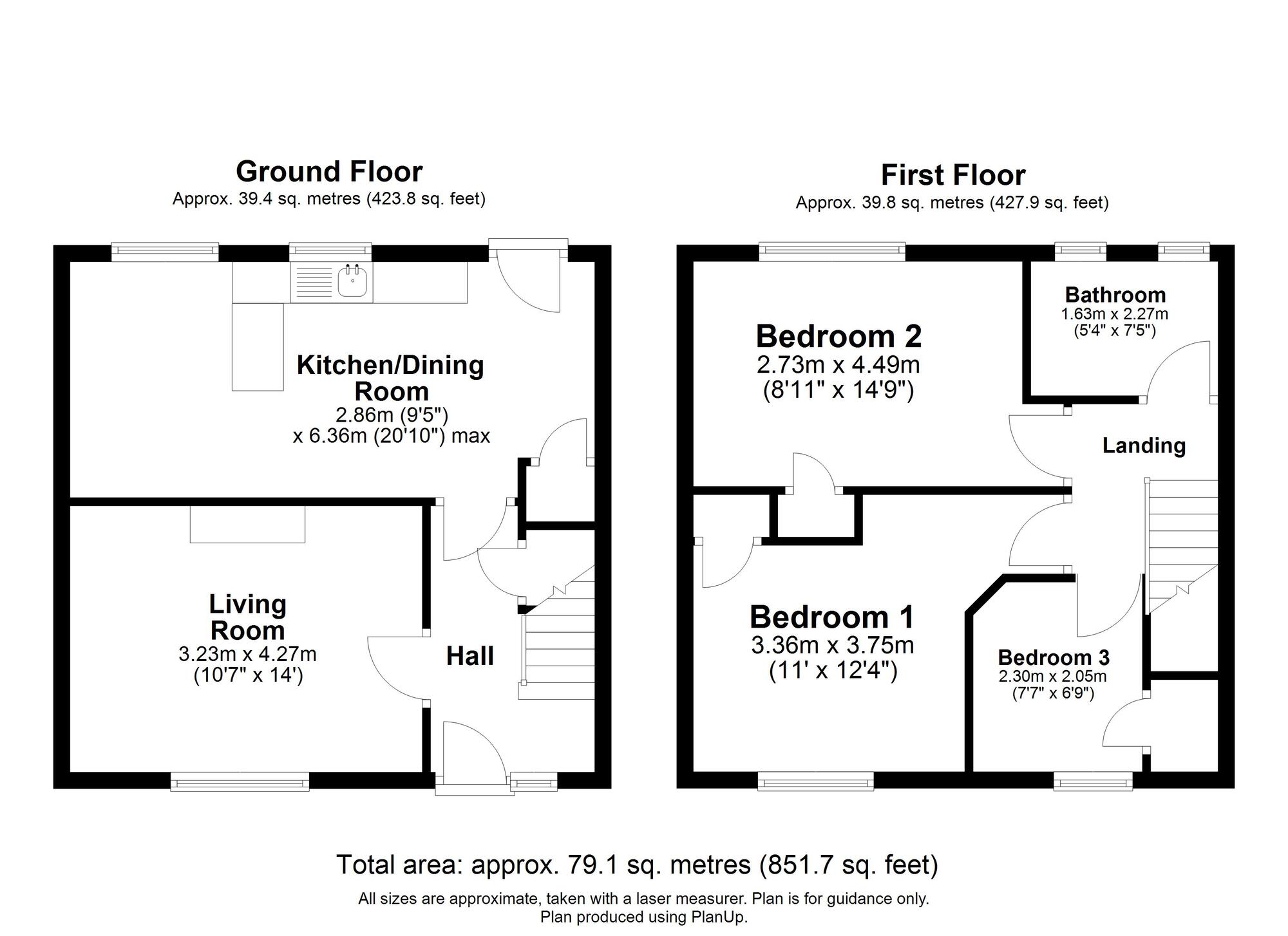 Floorplan of 2 bedroom Semi Detached House for sale, Woodlea Road, Highfield, Tyne and Wear, NE39