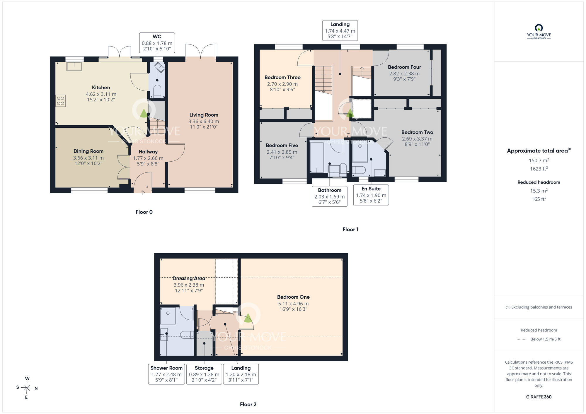 Floorplan of 5 bedroom Detached House for sale, West Meadows, Chopwell, Tyne and Wear, NE17