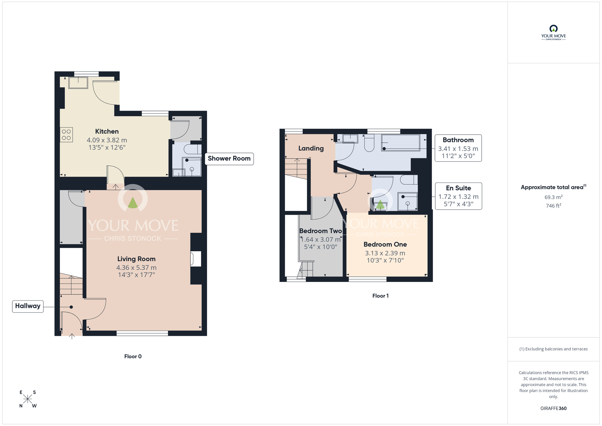 Floorplan of 2 bedroom Mid Terrace House for sale, Fair View, Burnopfield, Durham, NE16