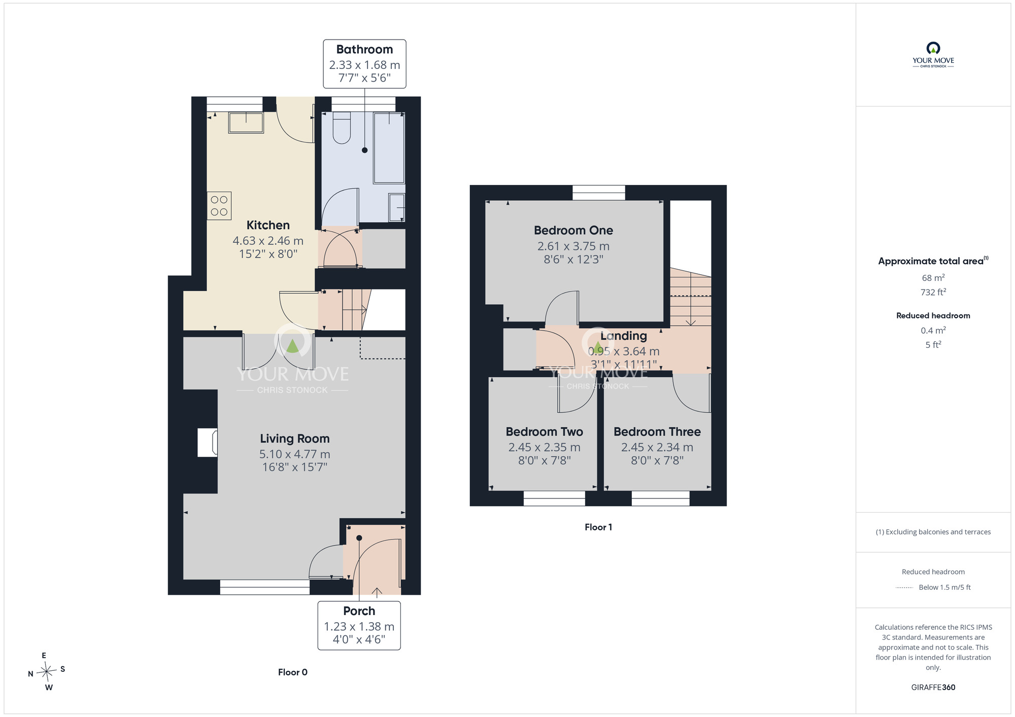 Floorplan of 3 bedroom Mid Terrace House for sale, Wear Street, Chopwell, Tyne and Wear, NE17