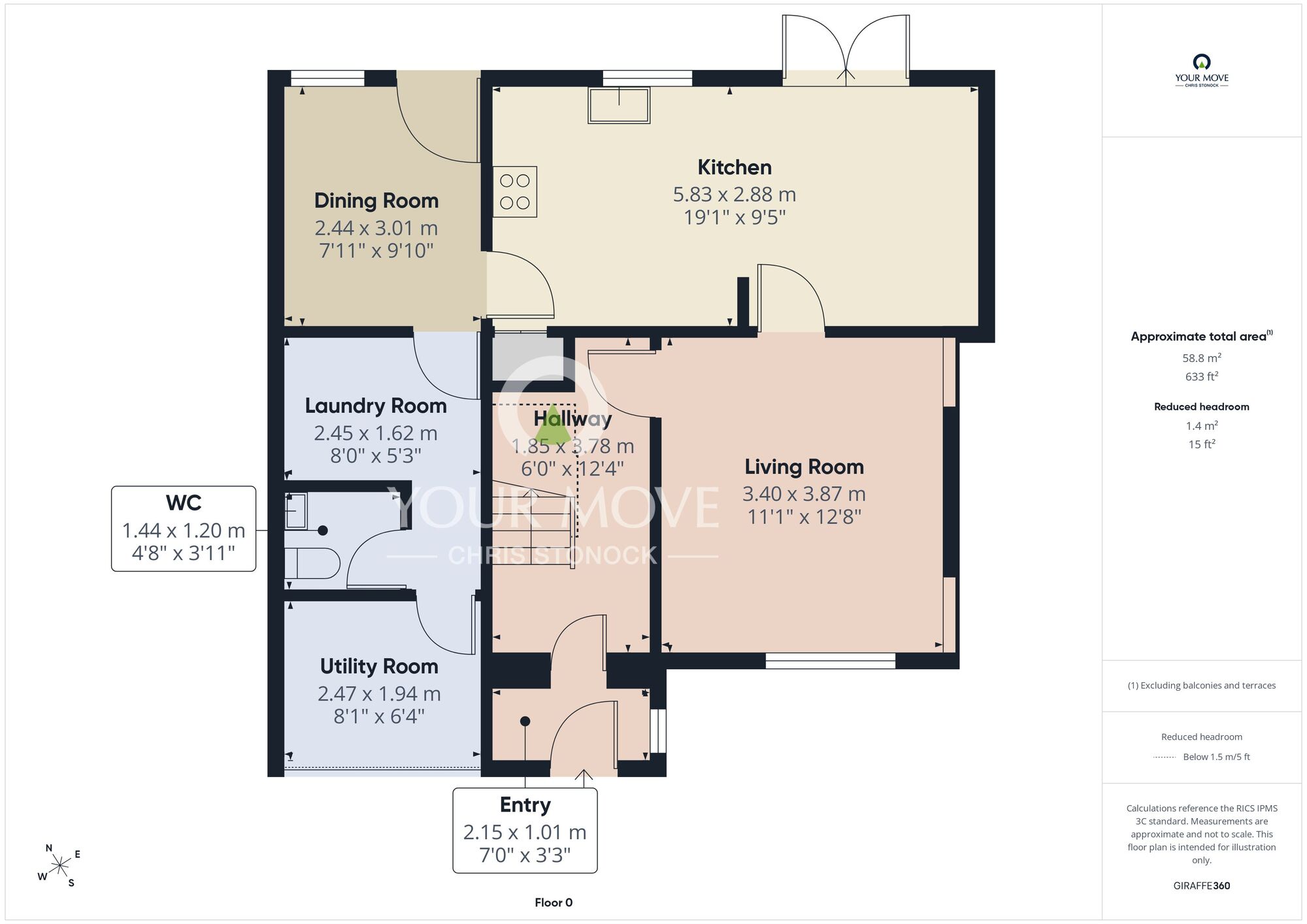 Floorplan of 4 bedroom Semi Detached House for sale, Valley View, Highfield, Tyne and Wear, NE39