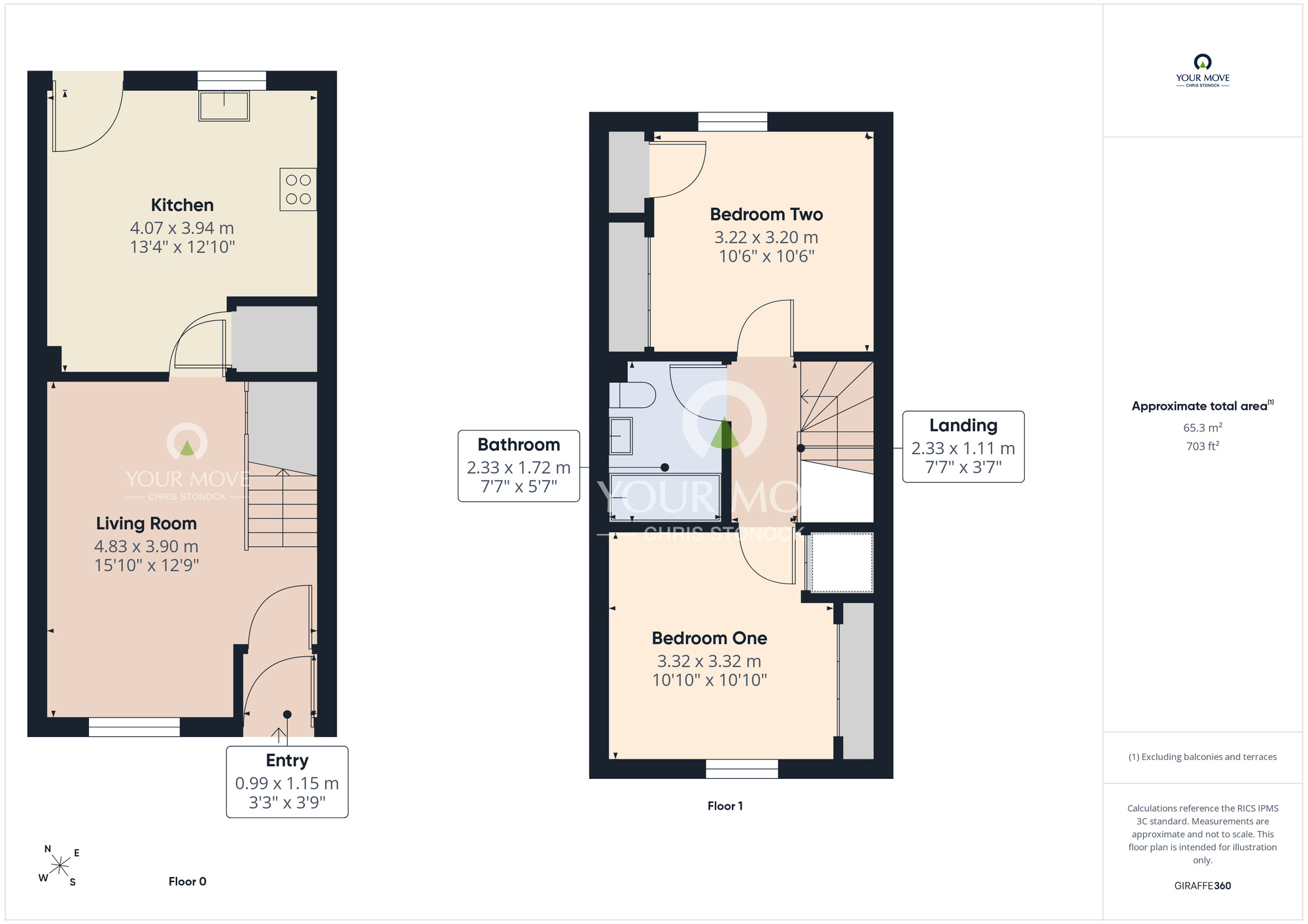 Floorplan of 2 bedroom Semi Detached House for sale, Pickering Lodge Court, Hobson, Durham, NE16