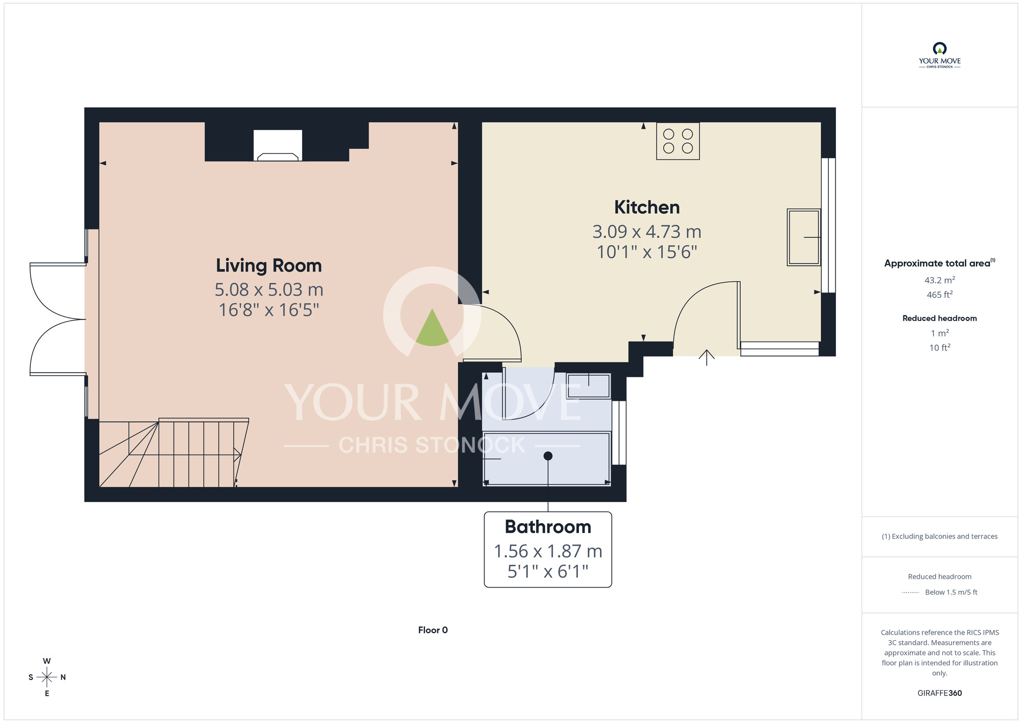 Floorplan of 2 bedroom Mid Terrace House for sale, Langdale Terrace, Low Westwood, Durham, NE17