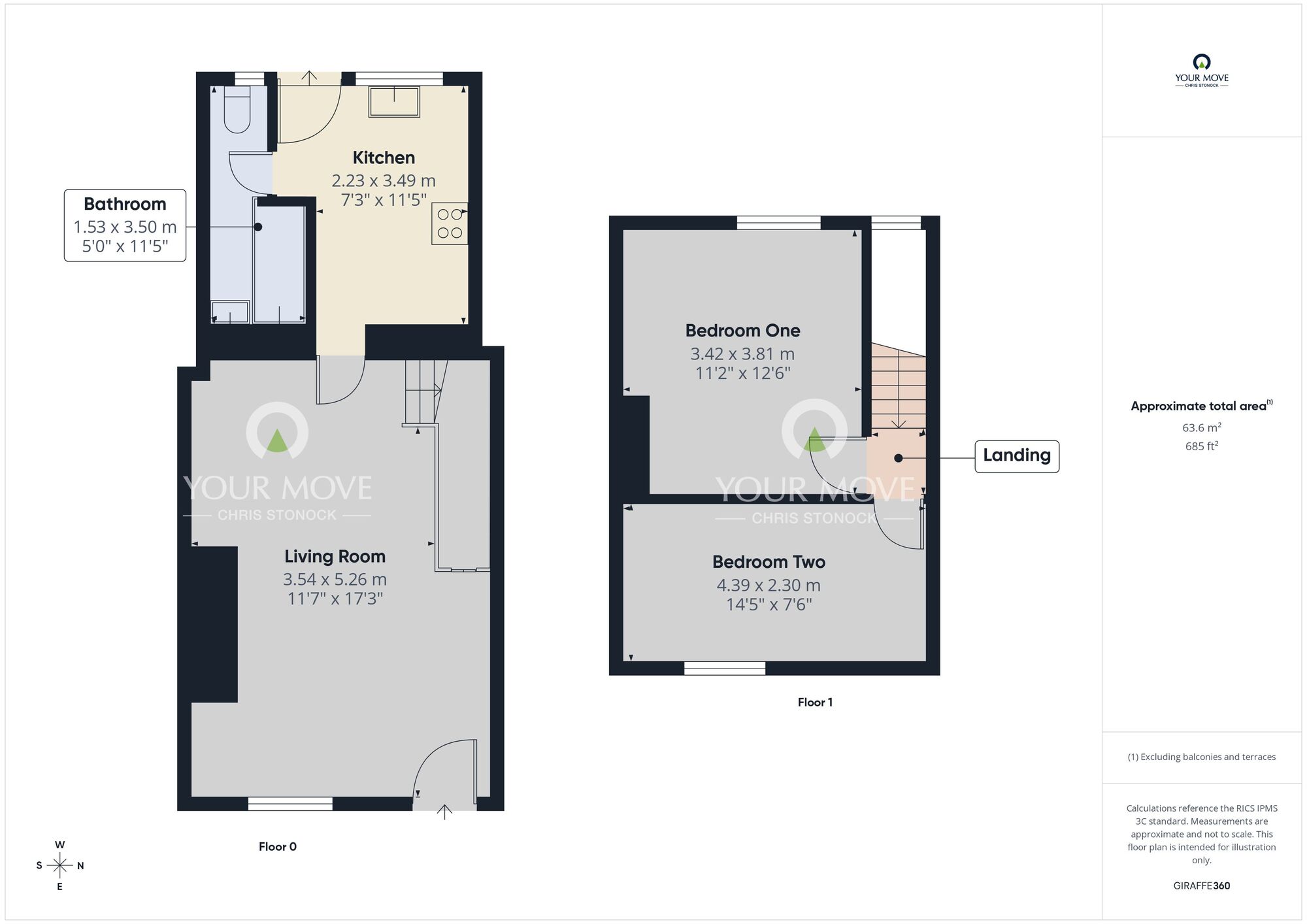 Floorplan of 2 bedroom Mid Terrace House for sale, Severn Street, Chopwell, Tyne and Wear, NE17