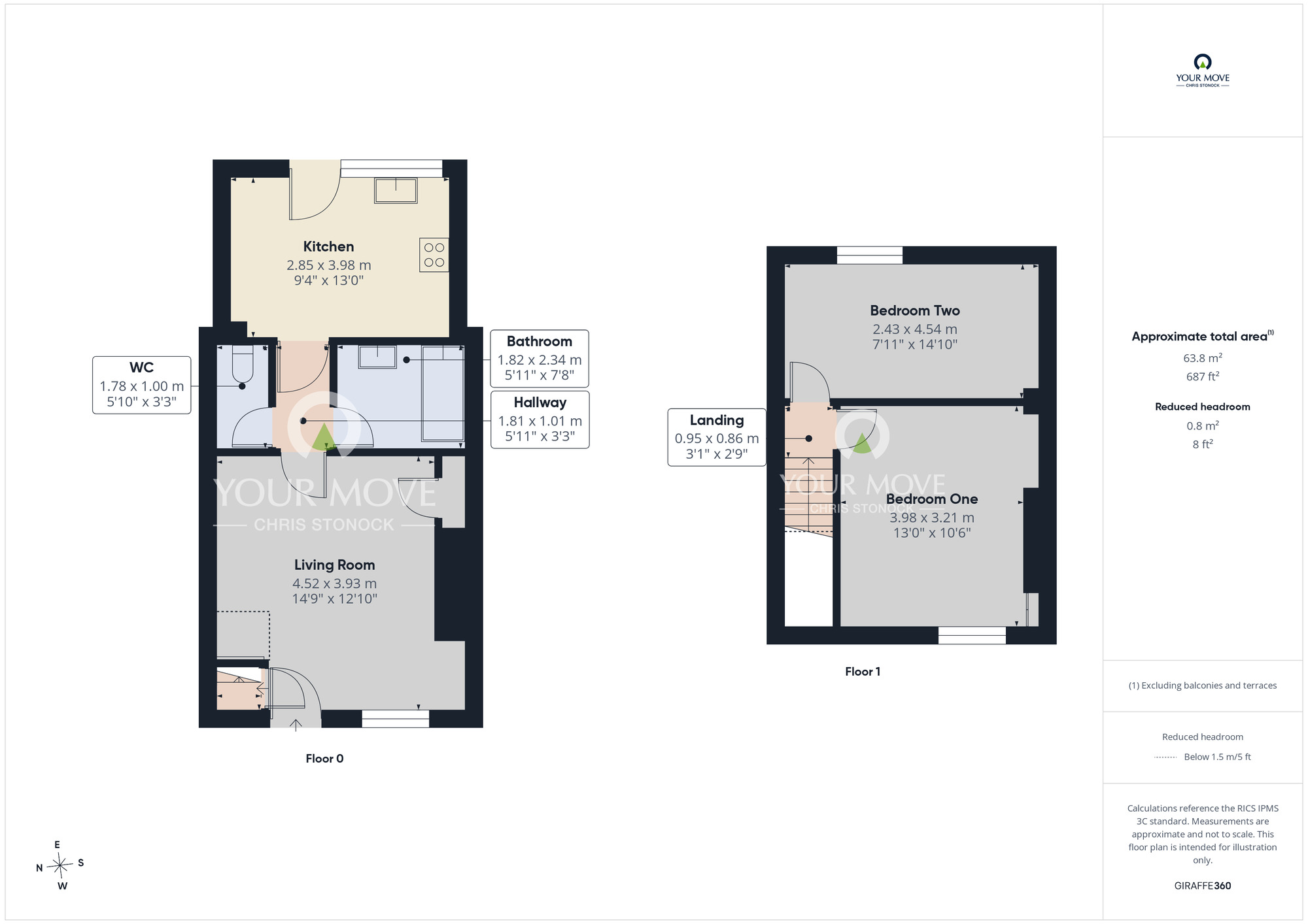 Floorplan of 2 bedroom Mid Terrace House to rent, Forth Street, Chopwell, Tyne and Wear, NE17