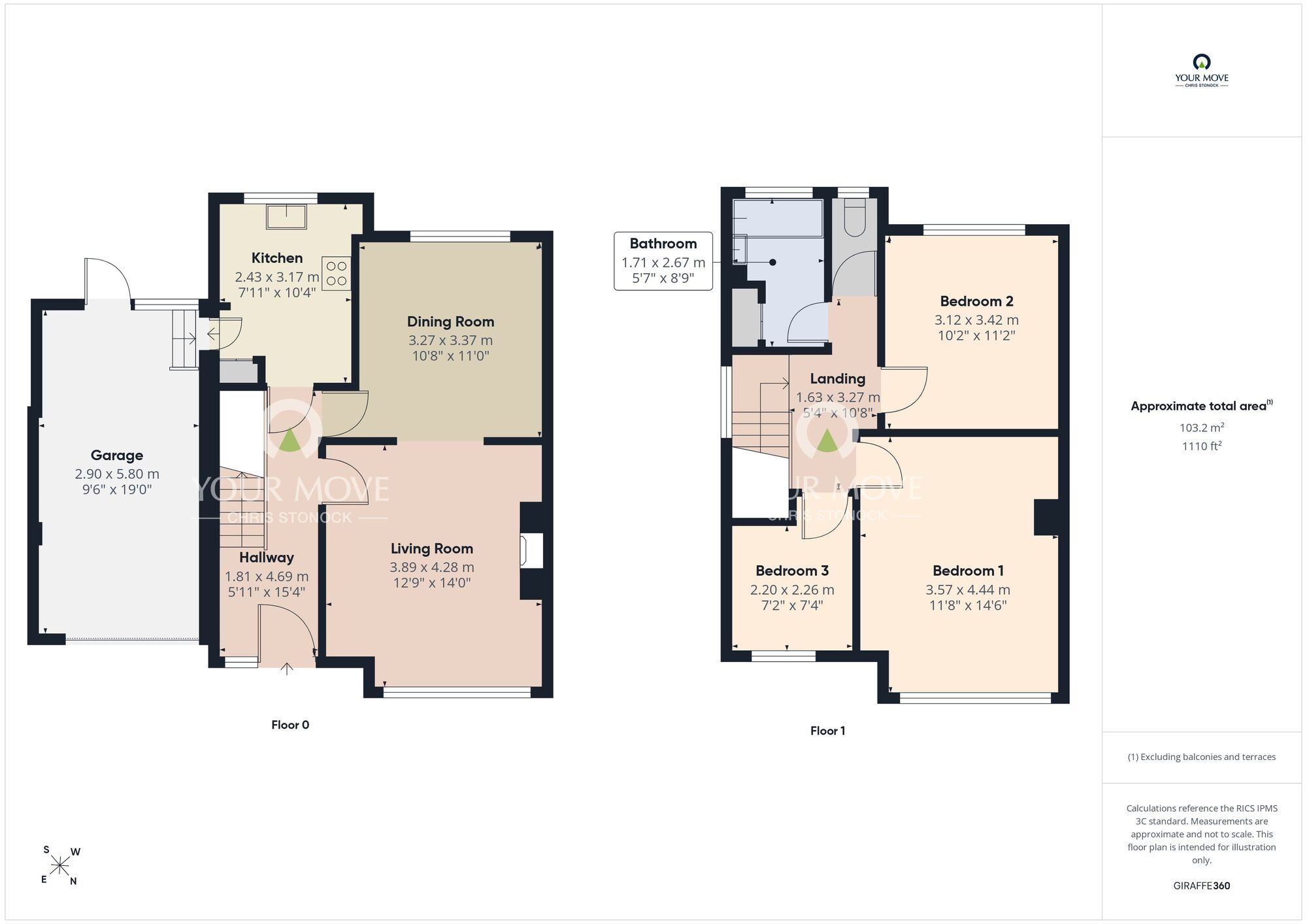 Floorplan of 3 bedroom Semi Detached House for sale, Friarside Crescent, Rowlands Gill, Tyne and Wear, NE39