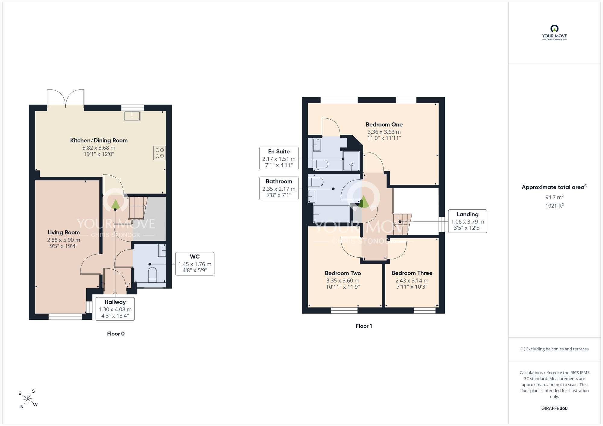 Floorplan of 3 bedroom Semi Detached House for sale, Sherburn Green, Rowlands Gill, Tyne and Wear, NE39