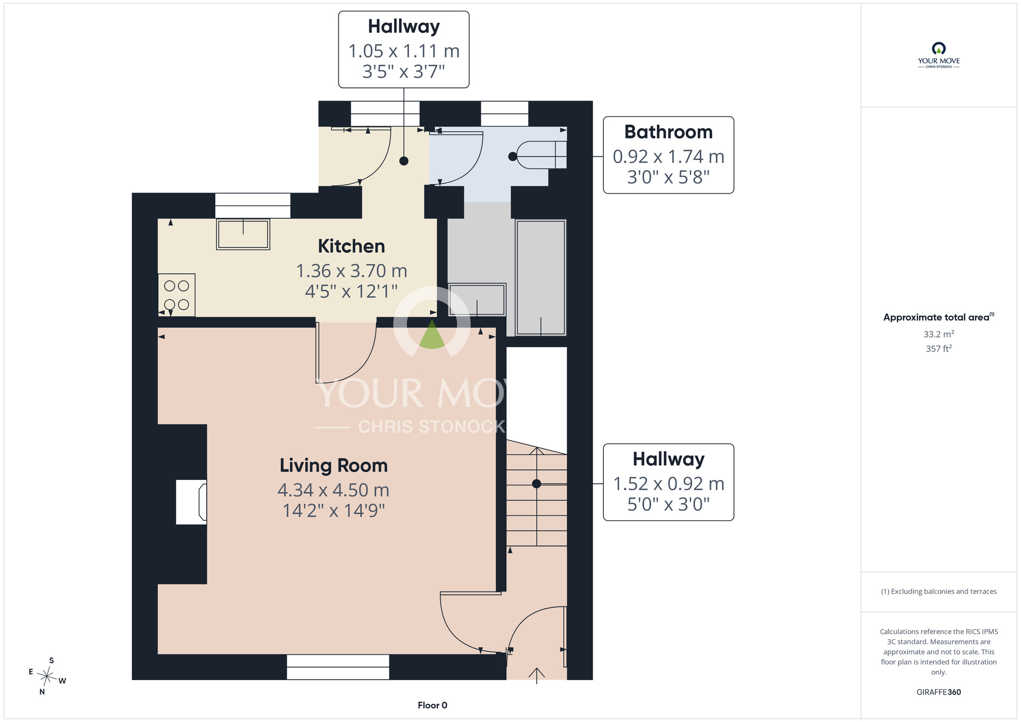 Floorplan of 2 bedroom End Terrace House for sale, Chapel Avenue, Burnopfield, Durham, NE16