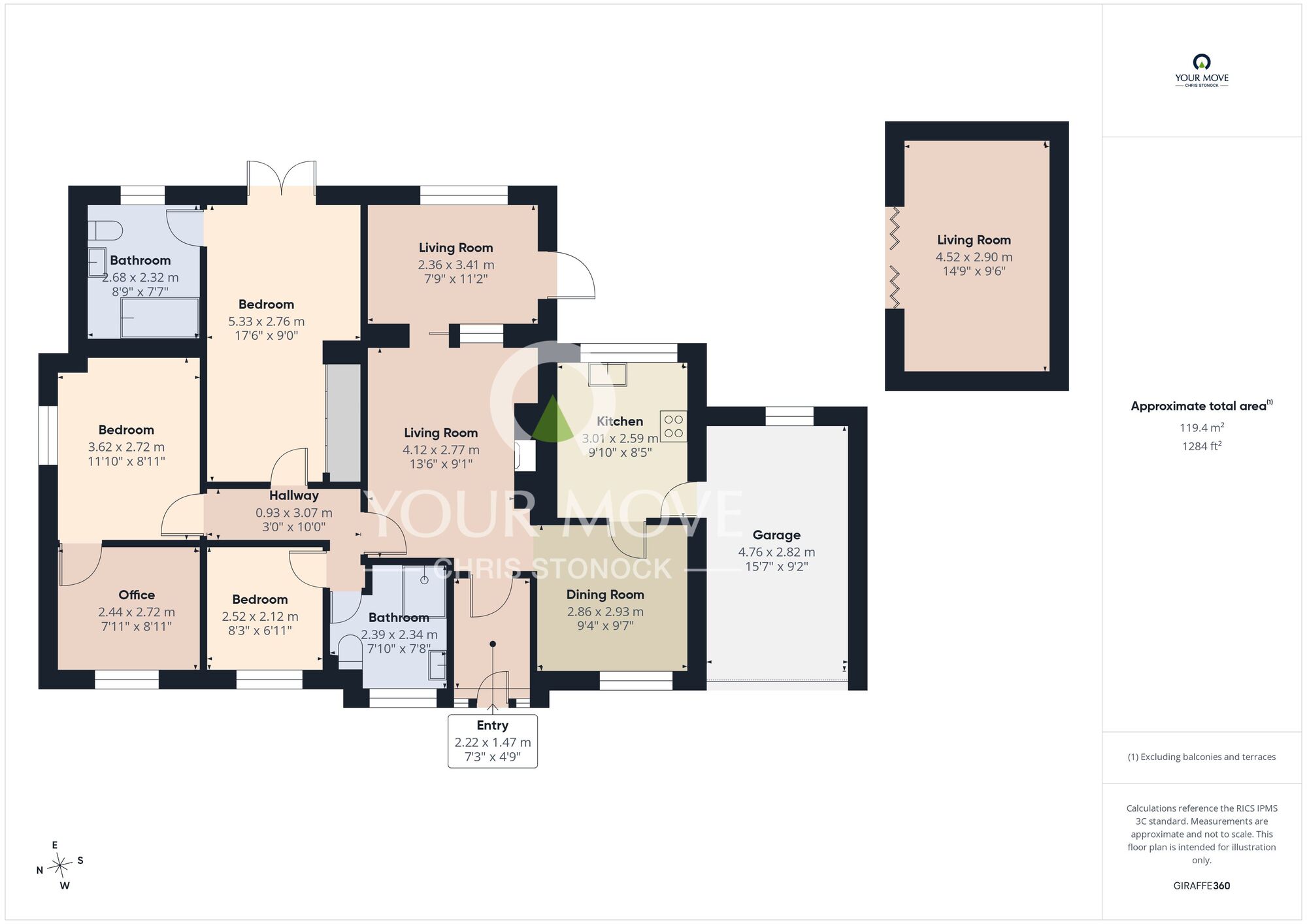 Floorplan of 3 bedroom Detached Bungalow for sale, Forge Close, Blackhall Mill, Tyne and Wear, NE17