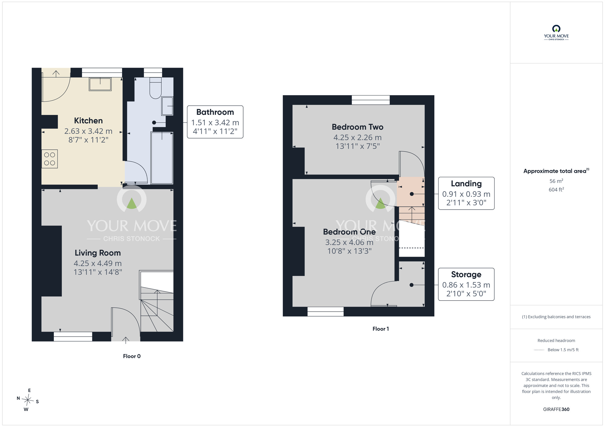 Floorplan of 2 bedroom Mid Terrace House for sale, Ravenside Terrace, Chopwell, Tyne and Wear, NE17