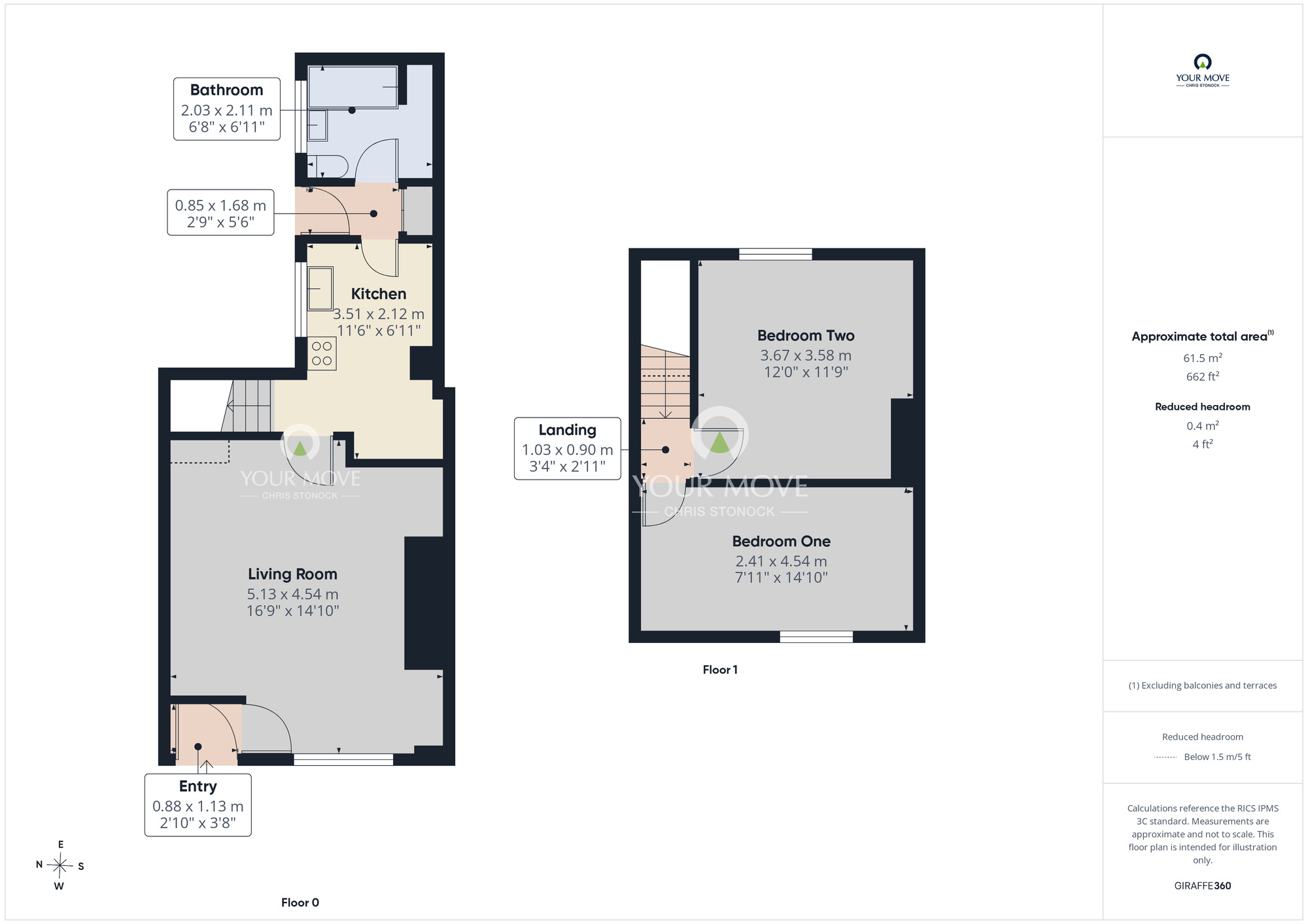 Floorplan of 2 bedroom Mid Terrace House for sale, Blyth Street, Chopwell, Tyne and Wear, NE17