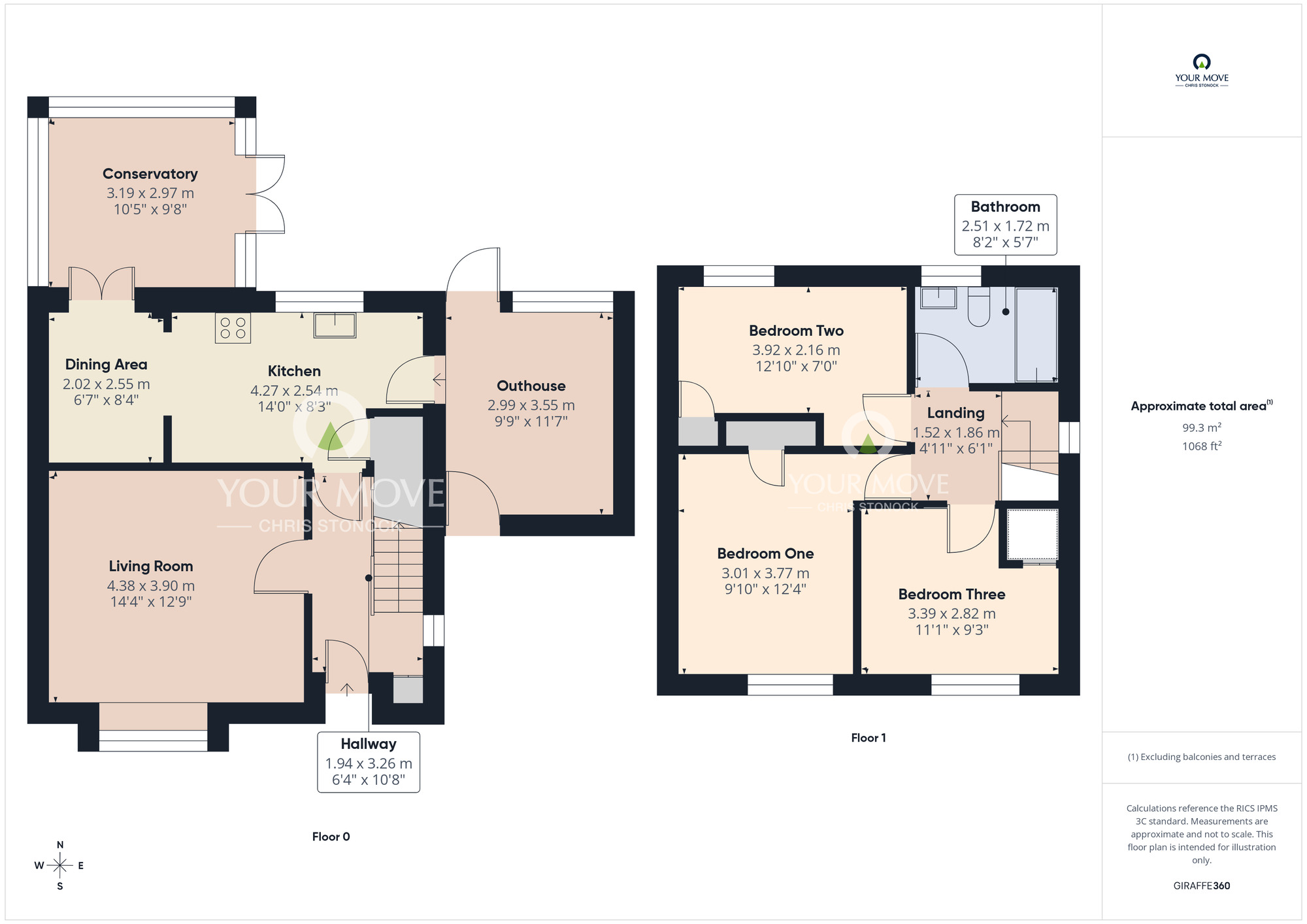 Floorplan of 3 bedroom Semi Detached House for sale, Valley Dene, Chopwell, Tyne and Wear, NE17