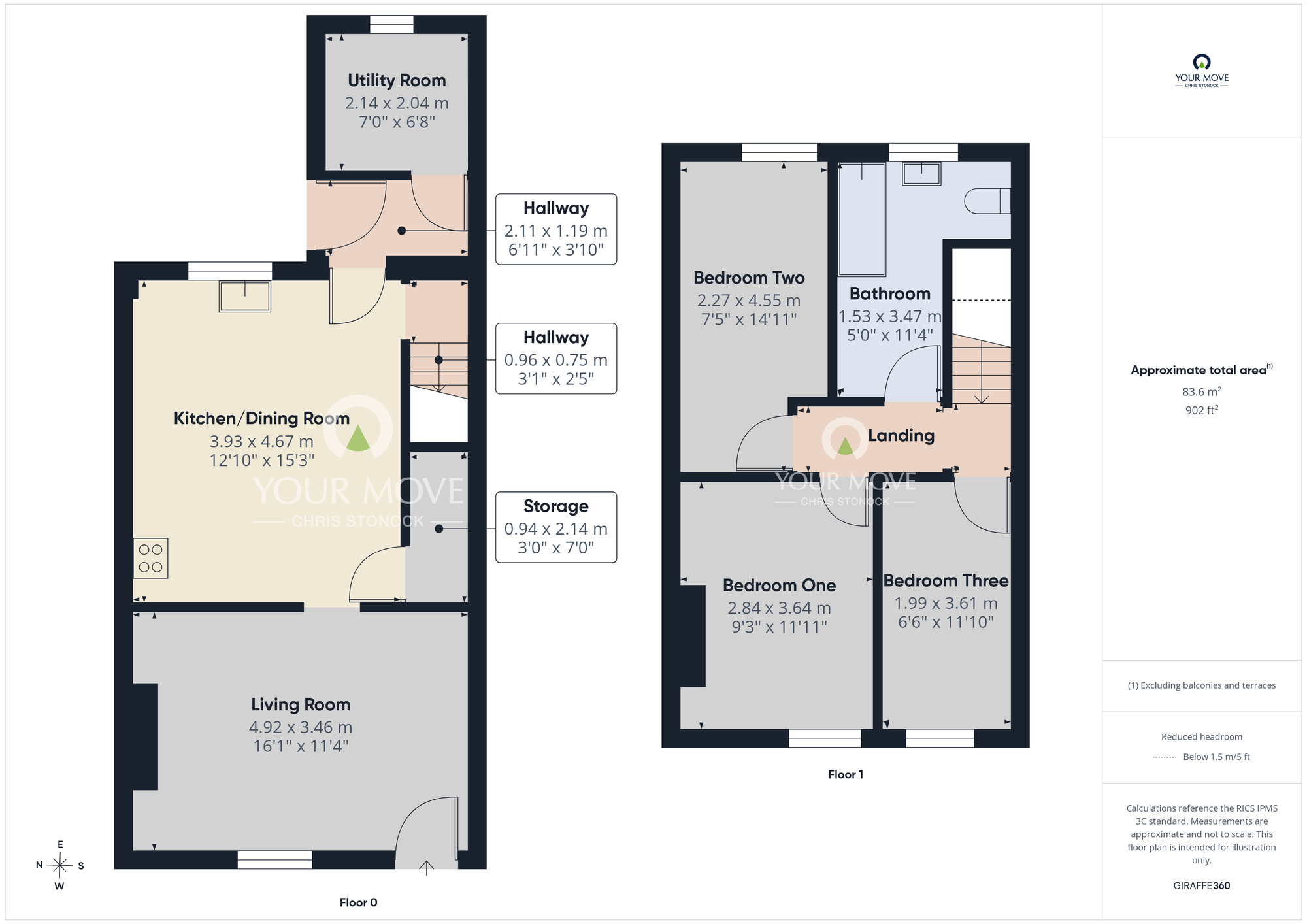 Floorplan of 3 bedroom Mid Terrace House for sale, Severn Street, Chopwell, Tyne and Wear, NE17