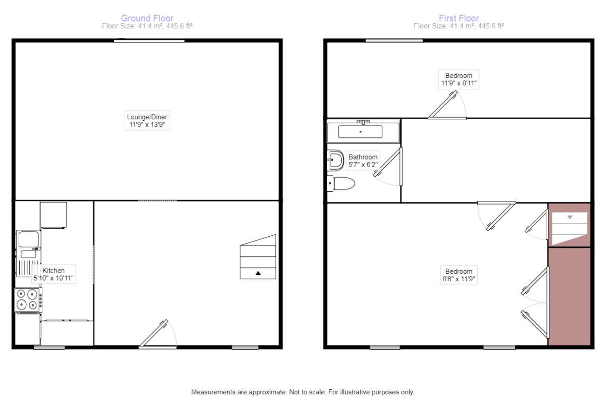 Floorplan of 2 bedroom Mid Terrace House to rent, Diligent Drive, Sittingbourne, Kent, ME10