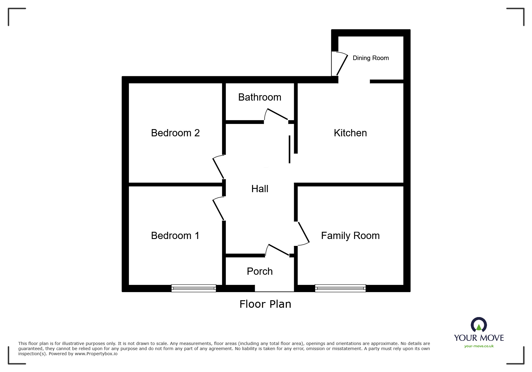 Floorplan of 2 bedroom Detached Bungalow for sale, Linkway, Iwade, Kent, ME9