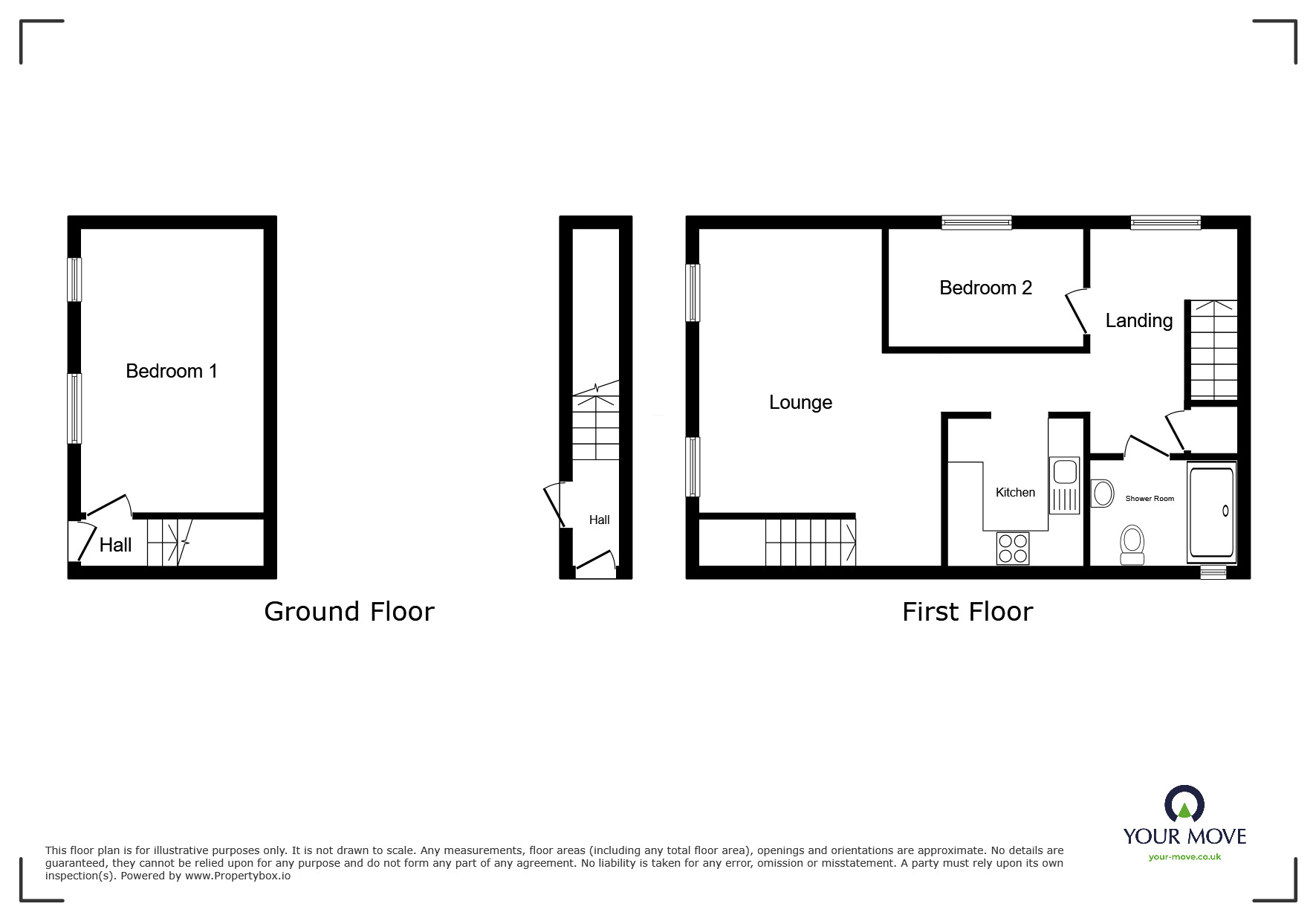 Floorplan of 2 bedroom Mid Terrace House for sale, Aylewyn Green, Kemsley, Kent, ME10