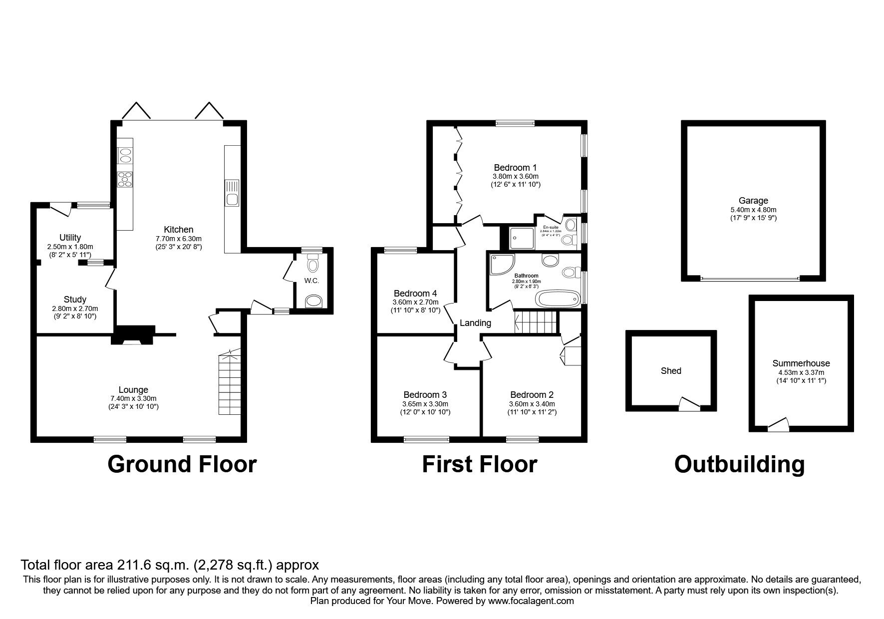 Floorplan of 4 bedroom Semi Detached Property for sale, Hole Street, Kingsdown, Kent, ME9