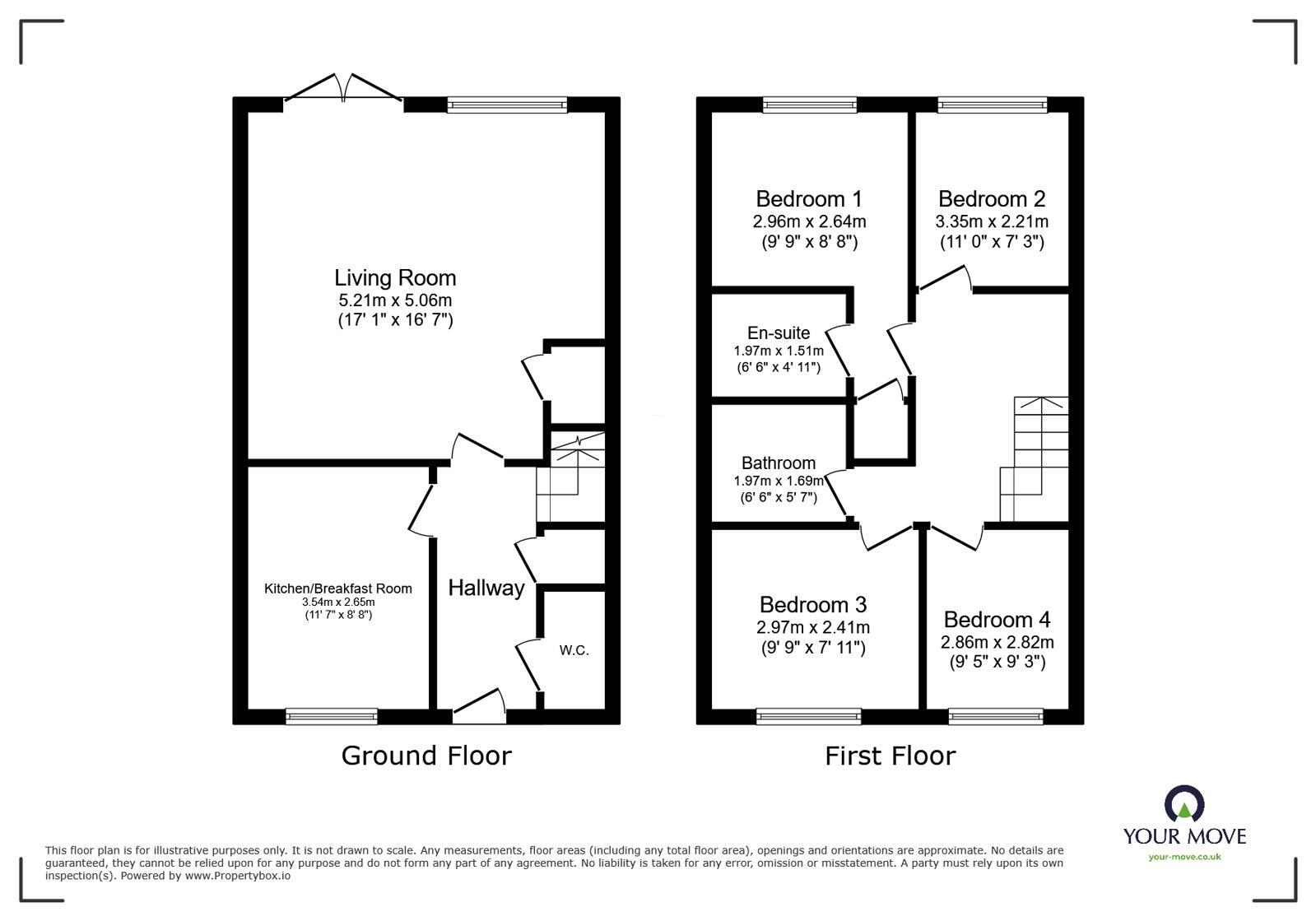 Floorplan of 4 bedroom Semi Detached House to rent, Leigh Road, Sittingbourne, Kent, ME10