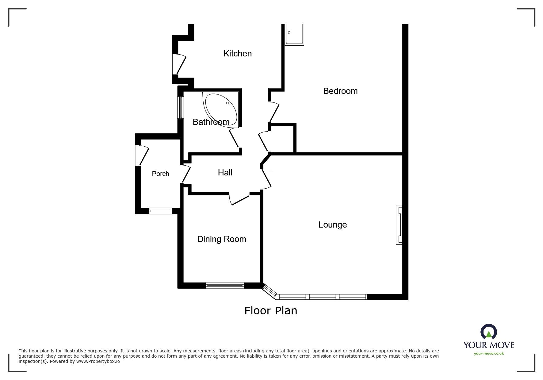 Floorplan of 2 bedroom Semi Detached Bungalow for sale, Rosebery Close, Sittingbourne, Kent, ME10